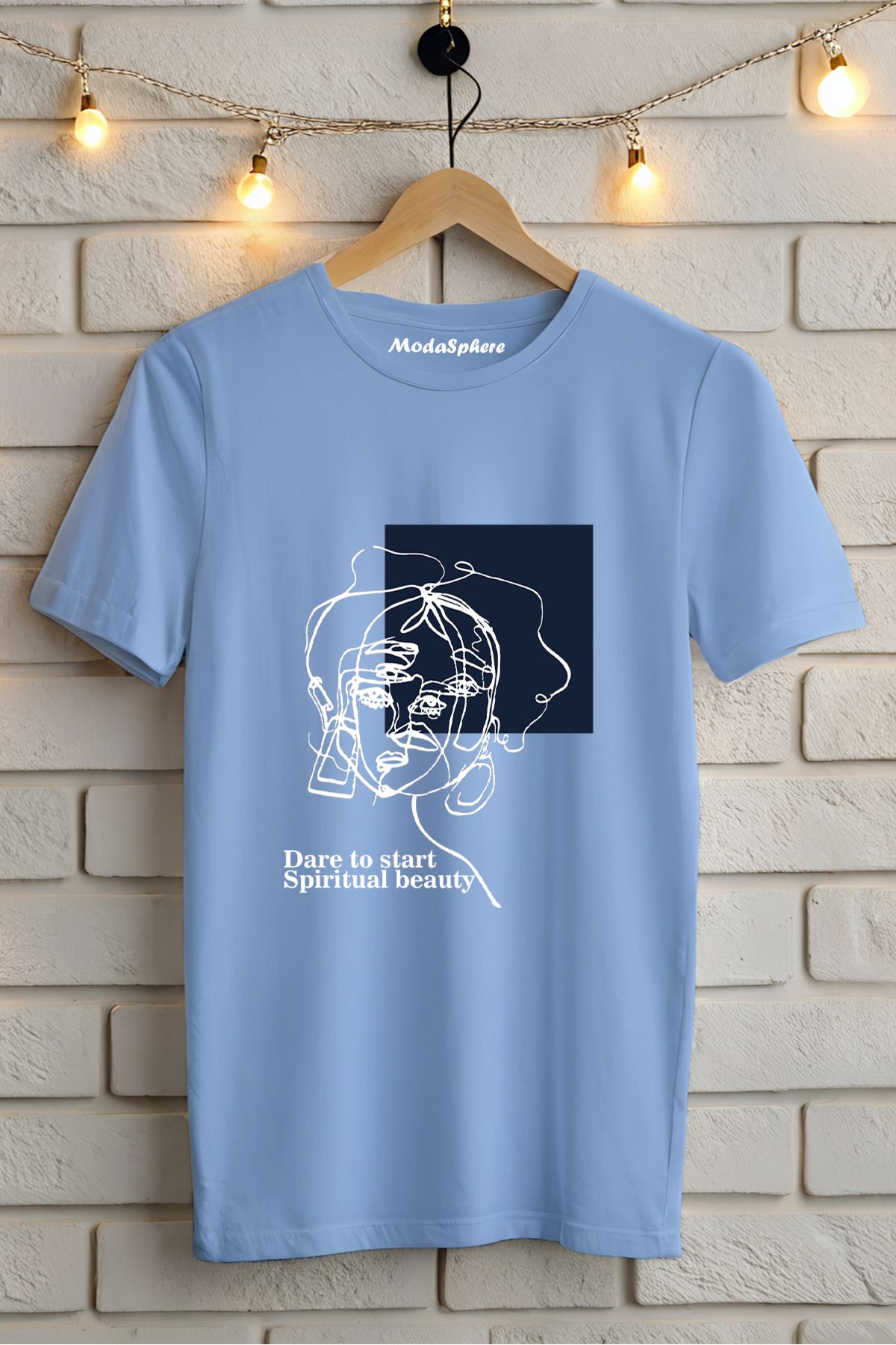ModaSphere Baskılı Unisex Oversize Tişört