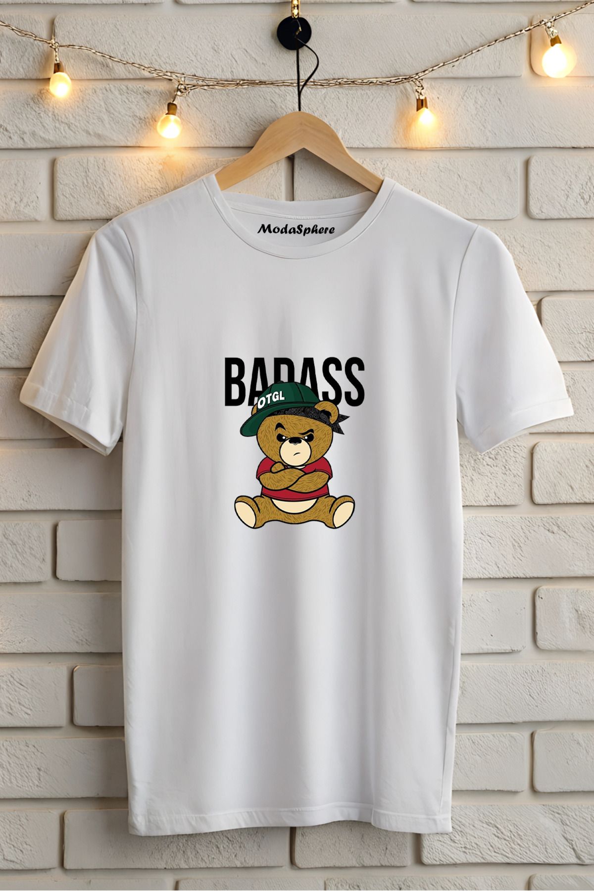 ModaSphere BASKILI BİSİKLET YAKA KISA KOLLU TİŞÖRT
