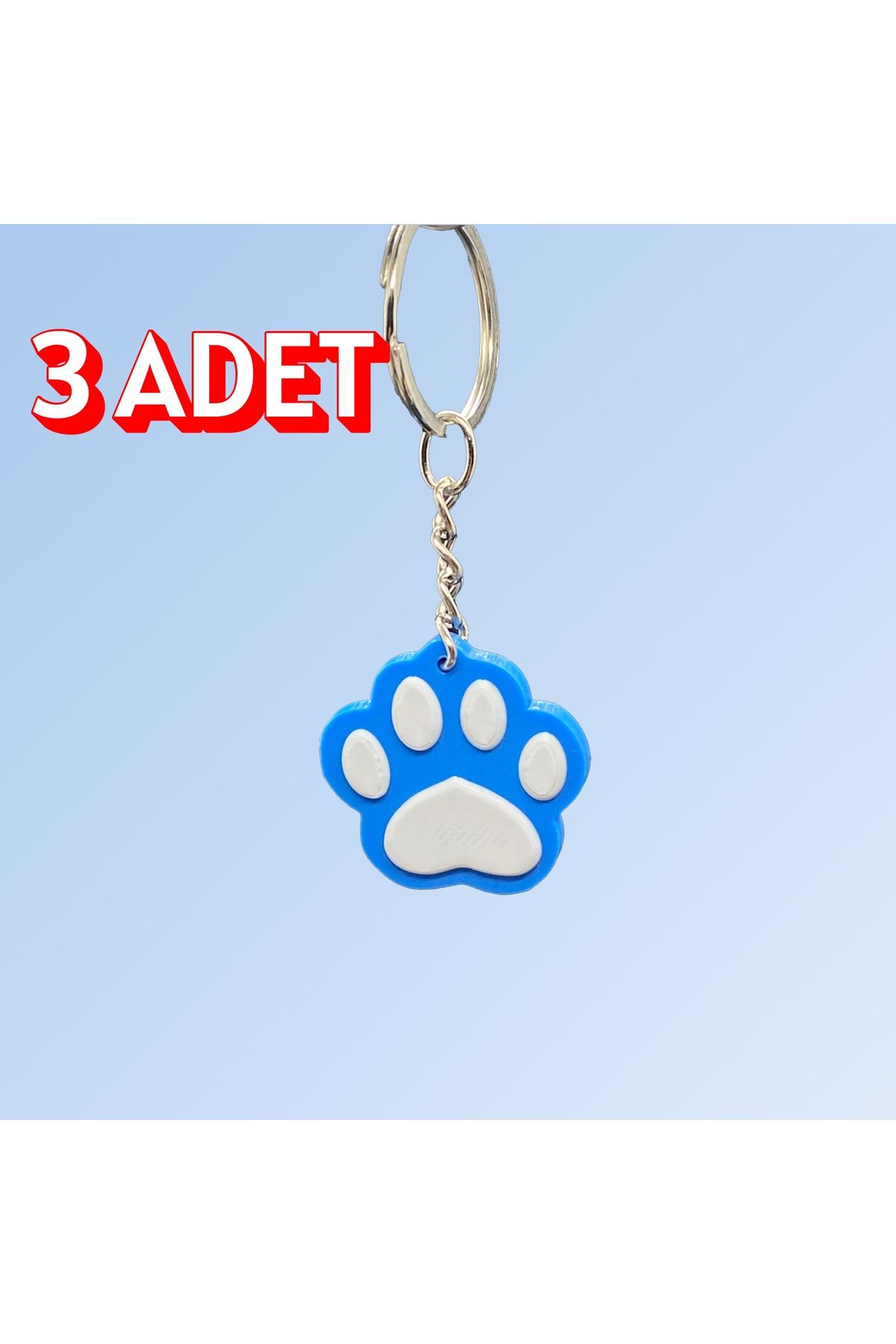 PUREYSMA Kedi Patisi Anahtarlık – Tek Sipariş 3 Adet Aynı Renk – Sevimli ve Dayanıklı Tasarım
