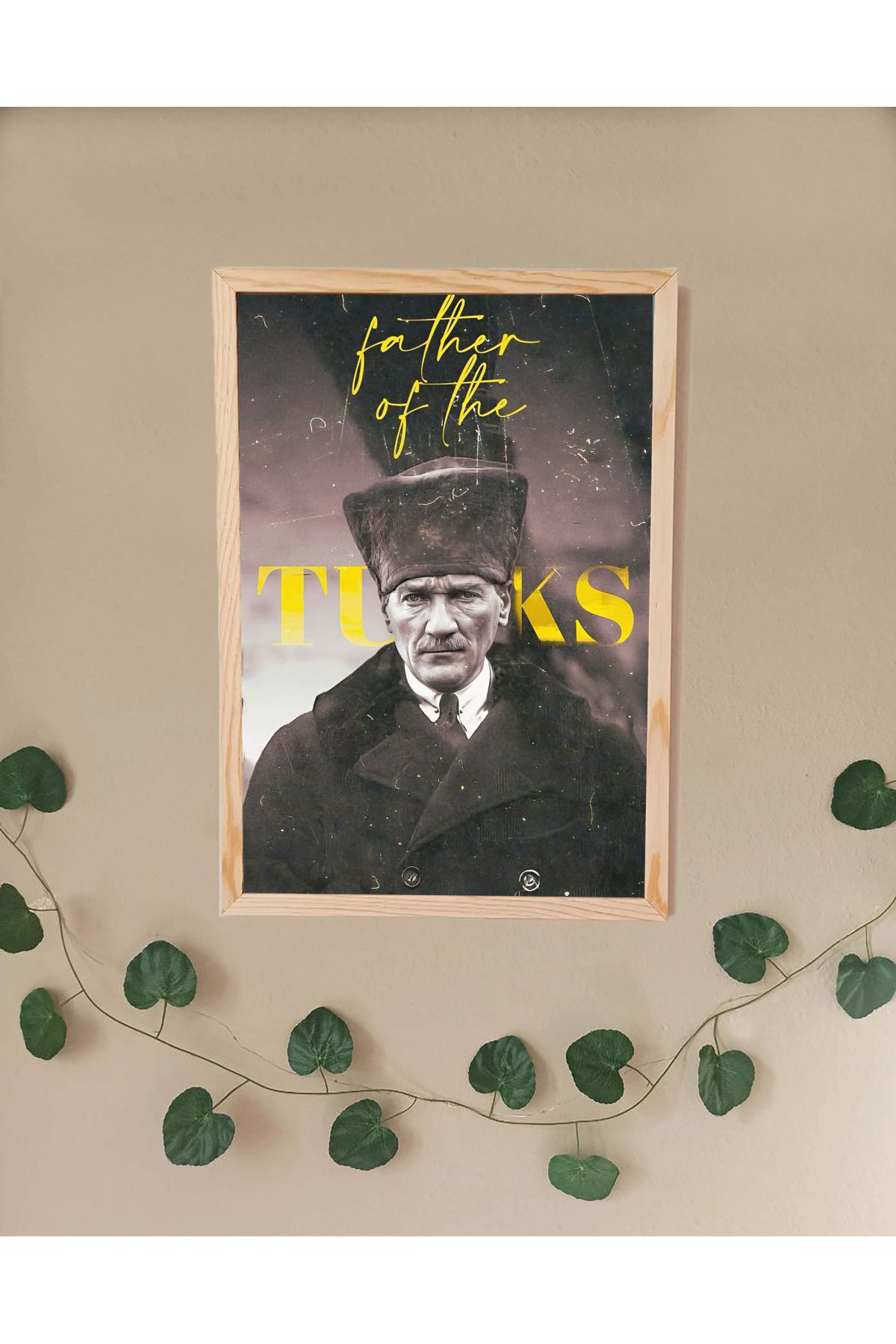 Nulivez Çerçeveli, Mustafa Kemal Atatürk Tablo, 300 Micron Antireflecte Korumalı Tablo