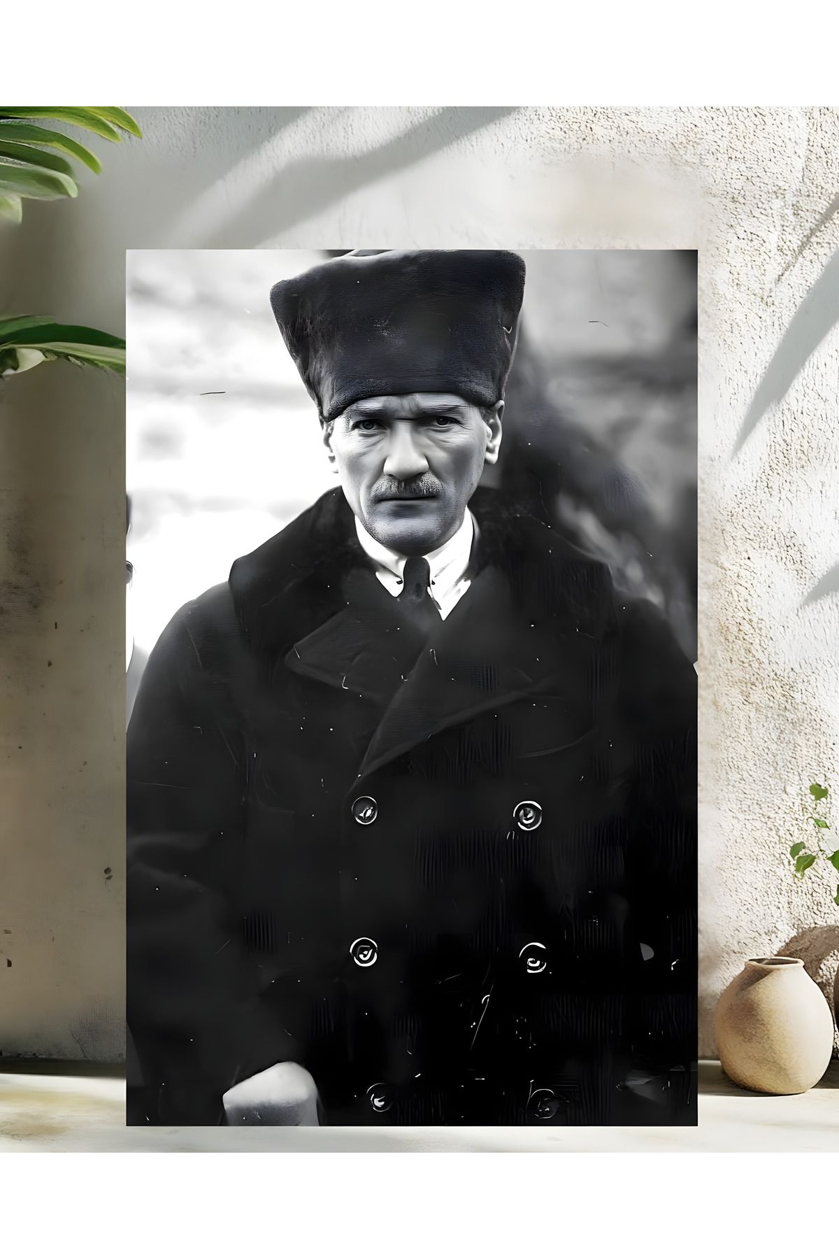 Levhane Mustafa Kemal Atatürk Metal Tablo - Modern & Klasik Portre Tasarımı - 1 mm Alüminyum - UltraHD Baskı