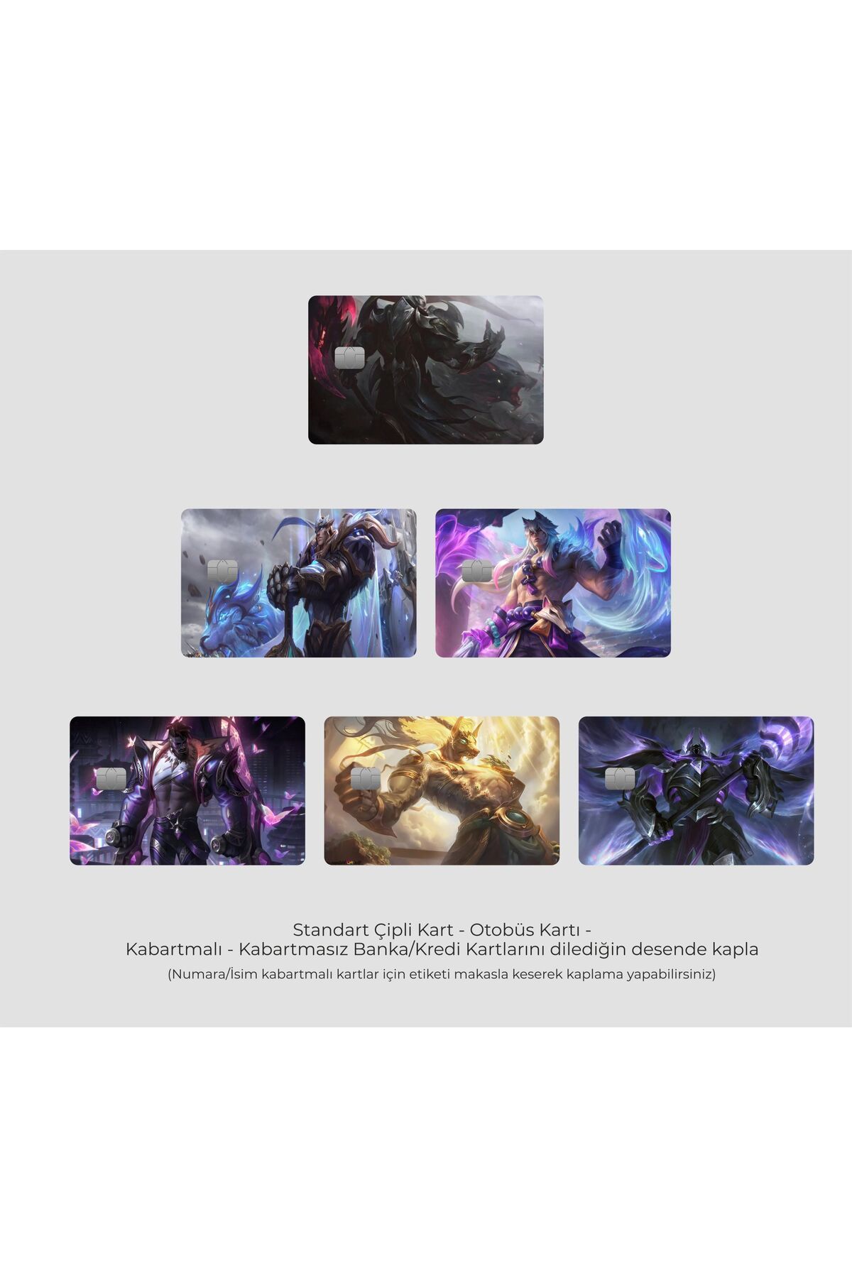 hediyenebak League of Legends Tasarımlı | Kart Kaplama Stickeri | Kredi/Banka Kartı Için Uyumlu