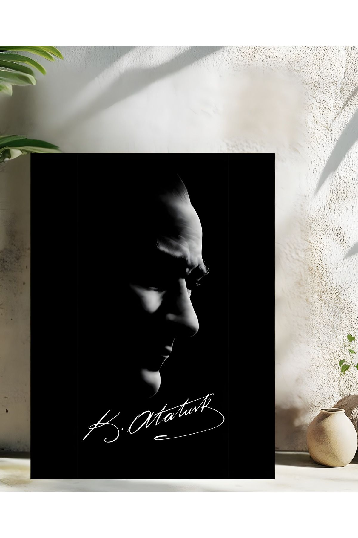 Levhane Mustafa Kemal Atatürk Metal Tablo - Modern & Klasik Portre Tasarımı - 1 mm Alüminyum - UltraHD Baskı