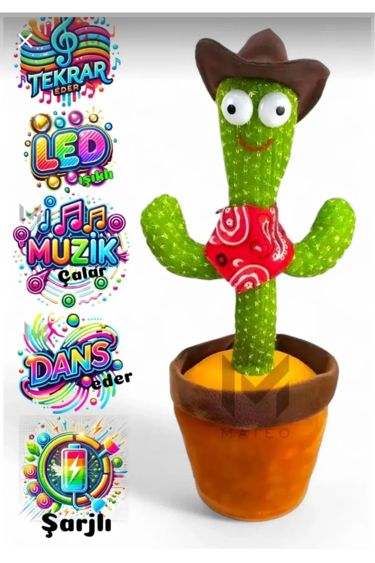 BARBITOS Dans Eden Konuşan Peluş Kaktüs Flörlü ASF