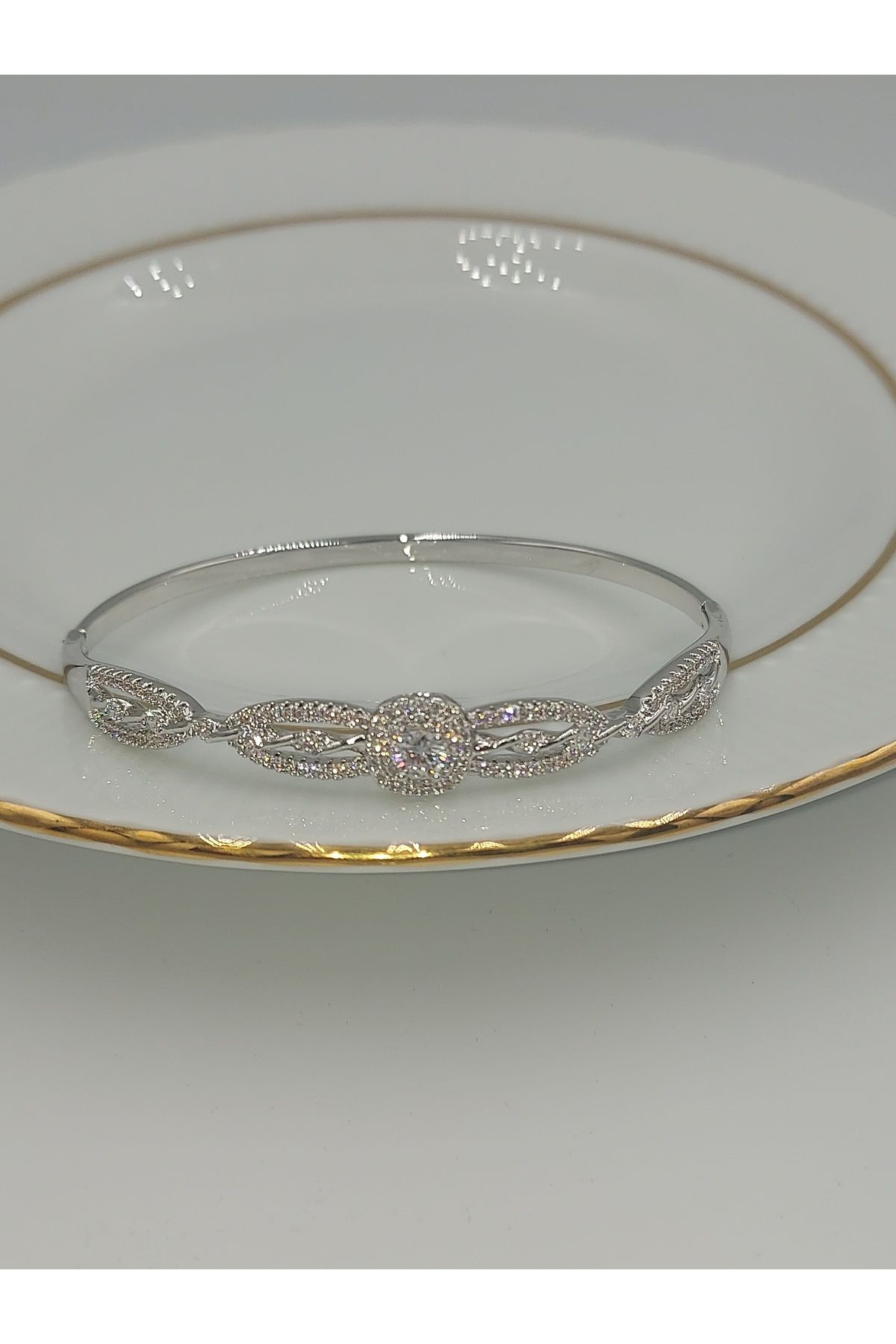 XUPING JEWELRY Xupıng Çelik Gümüş Renk Kelepçe Bileklik