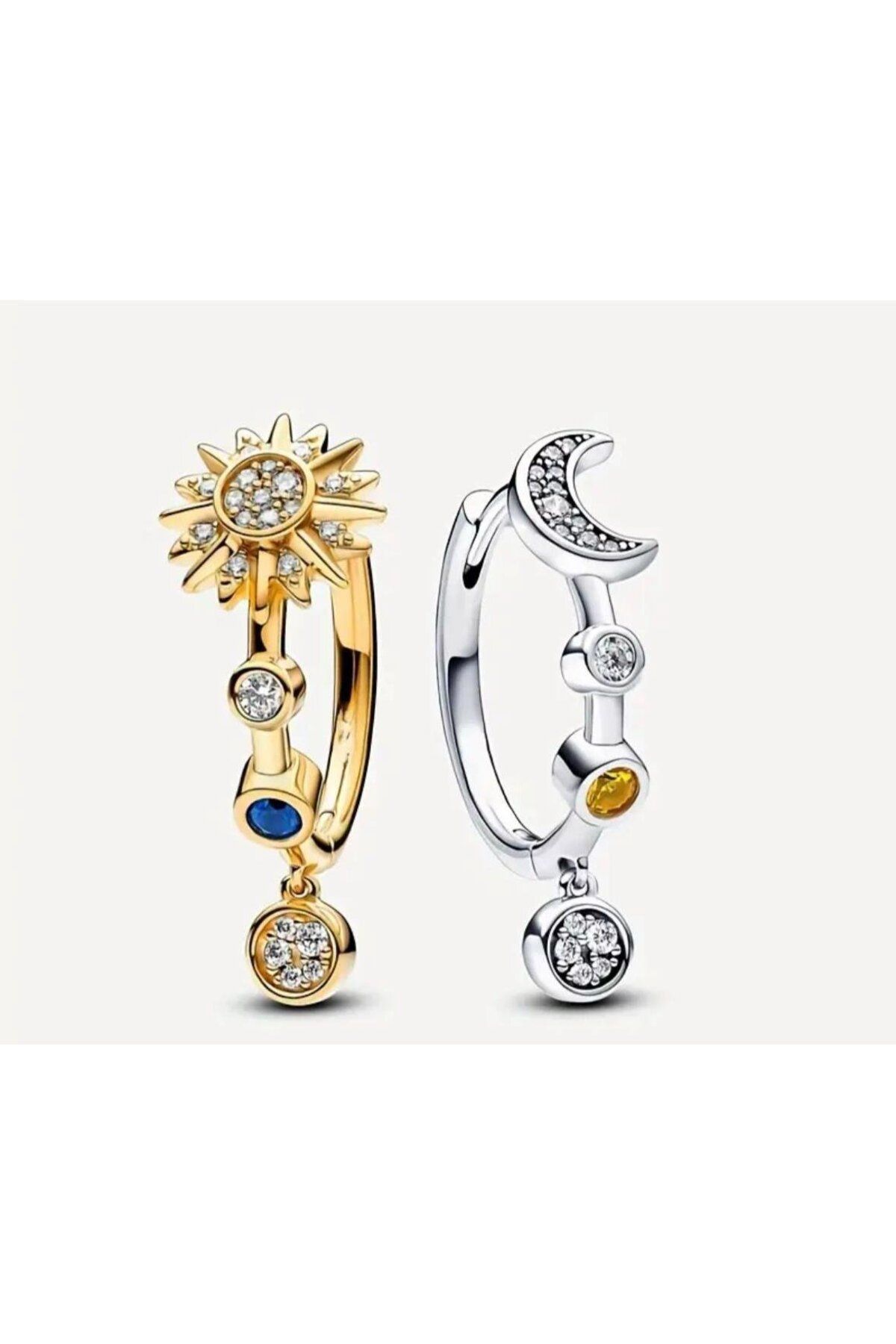 Venus Design Çelik Güneş Ay Küpe