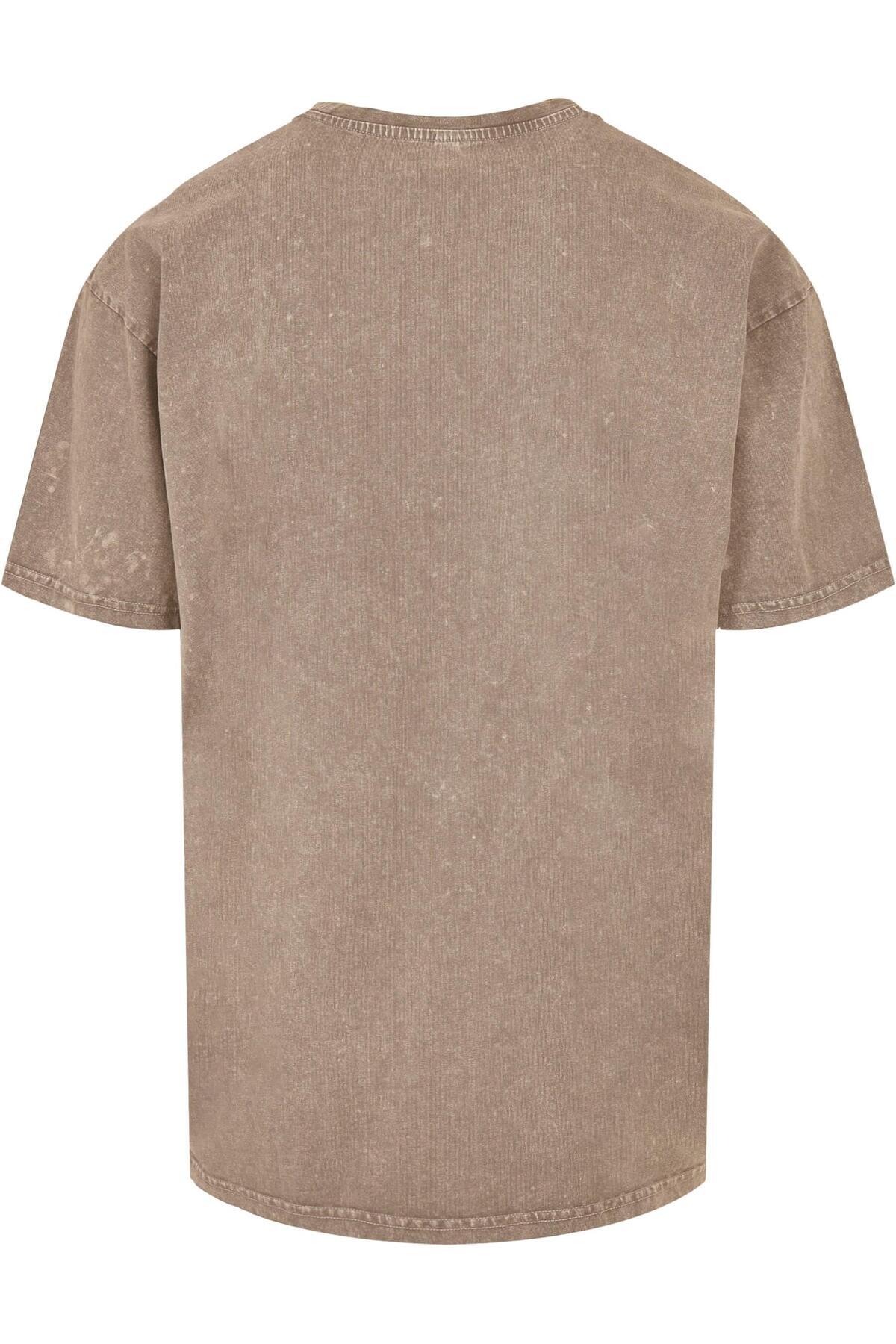ABSOLUTE CULT-Herren Aquaman - Battle Silhouette Acid Washed Oversized Tee 2