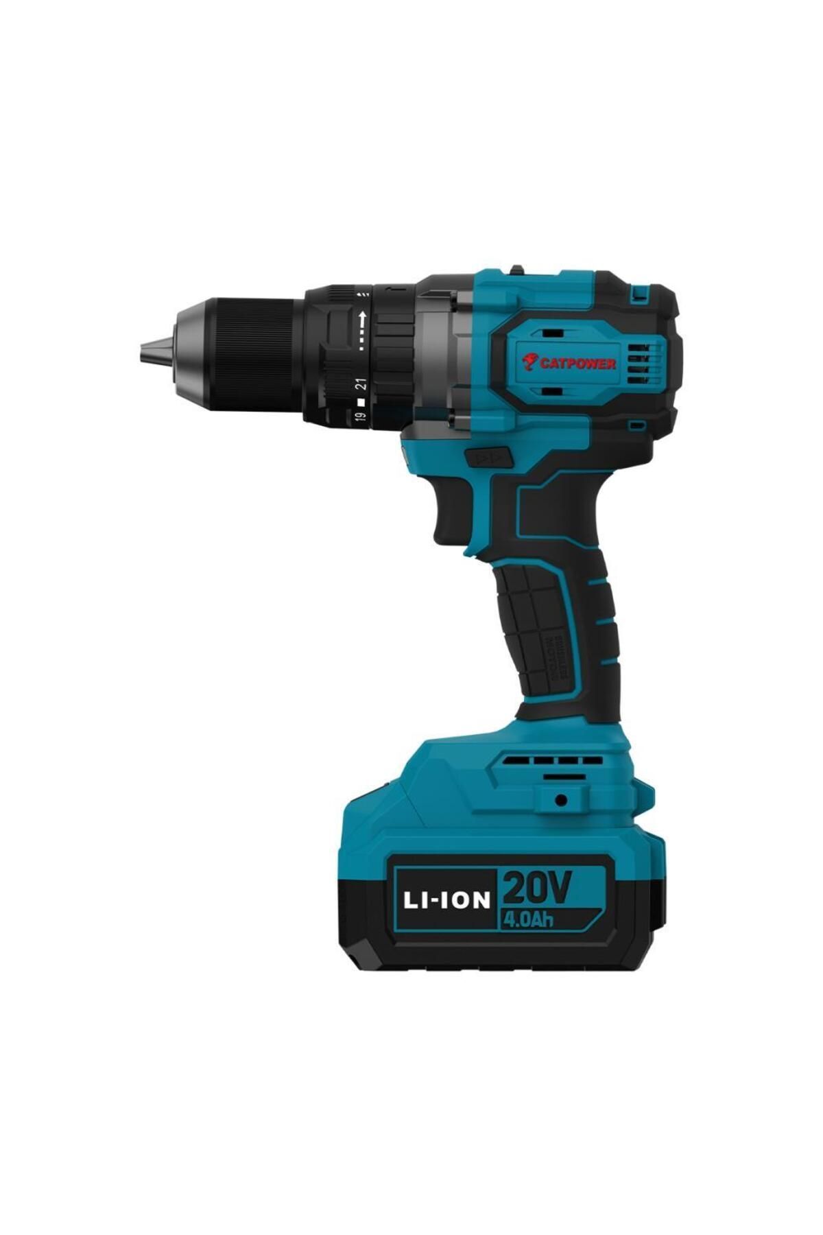 HTM Yapı CATPOWER MARKET 4212 Akülü Darbeli Vidalama Köürsüz Motor 70NM Tork 1 Adet 4.0AH Akü