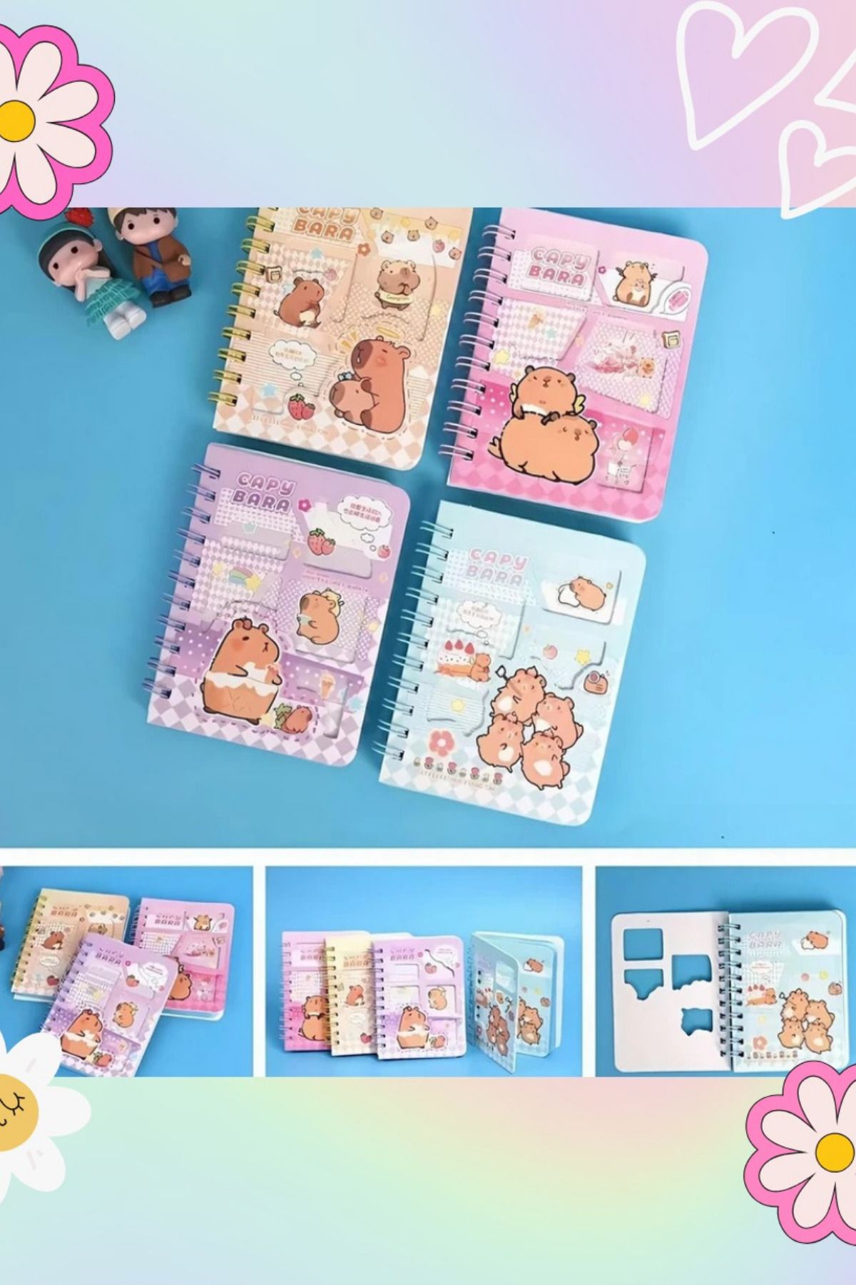 NaSaDAN Capybara Temalı Mini Spiralli Not Defteri (Tekli)
