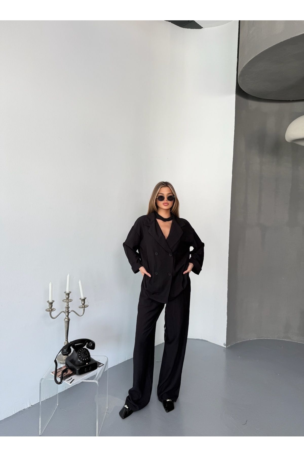 modabetce ÇİLEK KUMAŞ BLAZER CEKET PANTOLON TAKIM