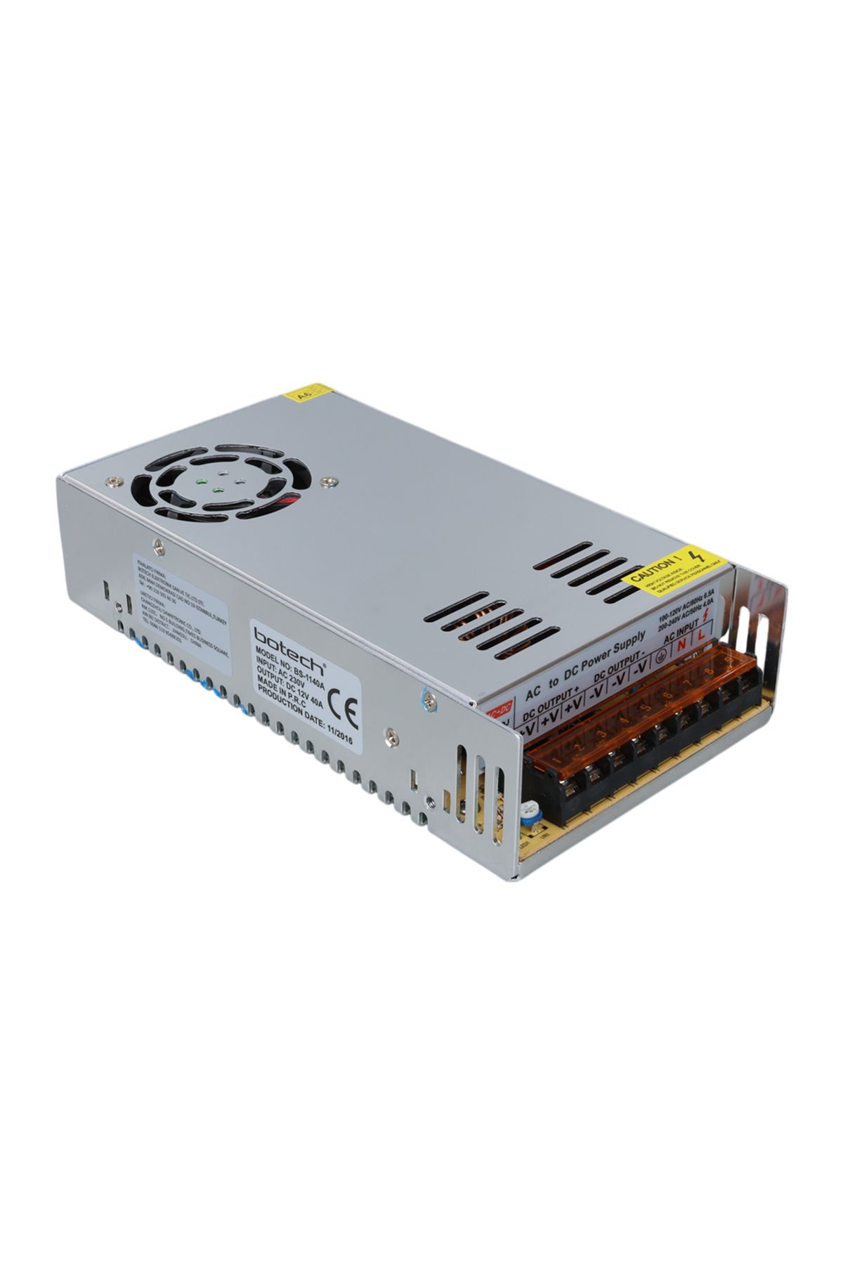 POEBGO FAMİLY'S BOTECH BS-1140A 12 VOLT - 40 AMPER 480 WATT METAL KASA ADAPTÖR (5162)