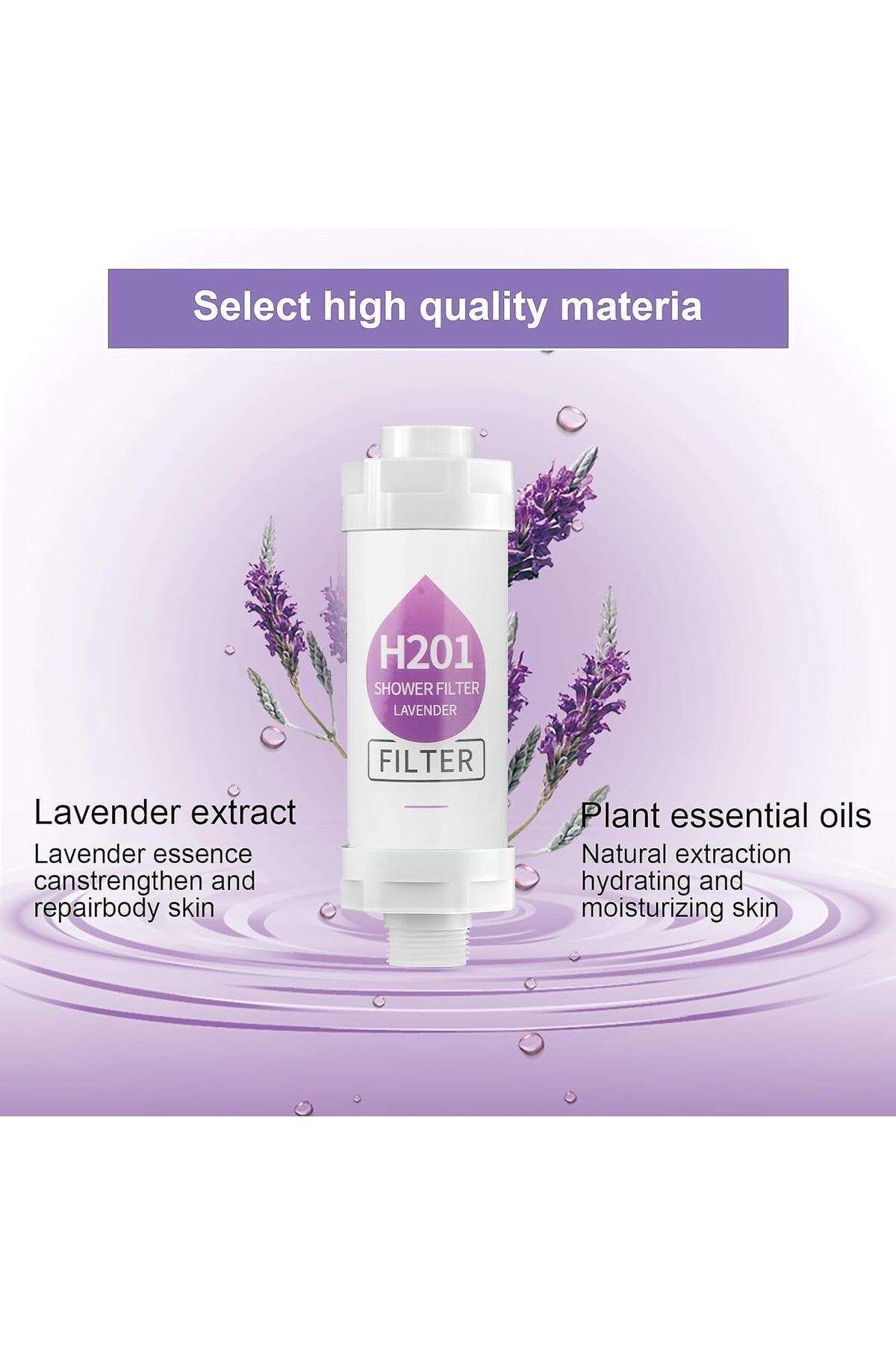 ZPLNOSIN-فلتر دش، فلتر عطري بفيتامين سي، فلتر رأس دش برائحة اللافندر للاستخدام المنزلي 5