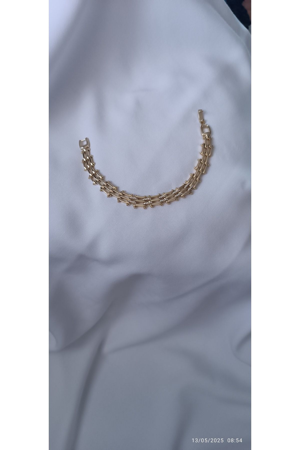 ARİ TAKI Ray model montür bağlantılı çelik Gold bileklik