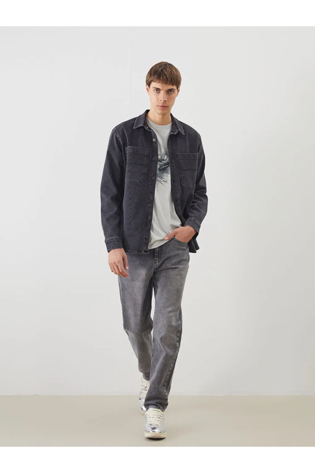 LC Waikiki LCW Jeans Antrasit 710 Loose Fit Erkek Jean Pantolon