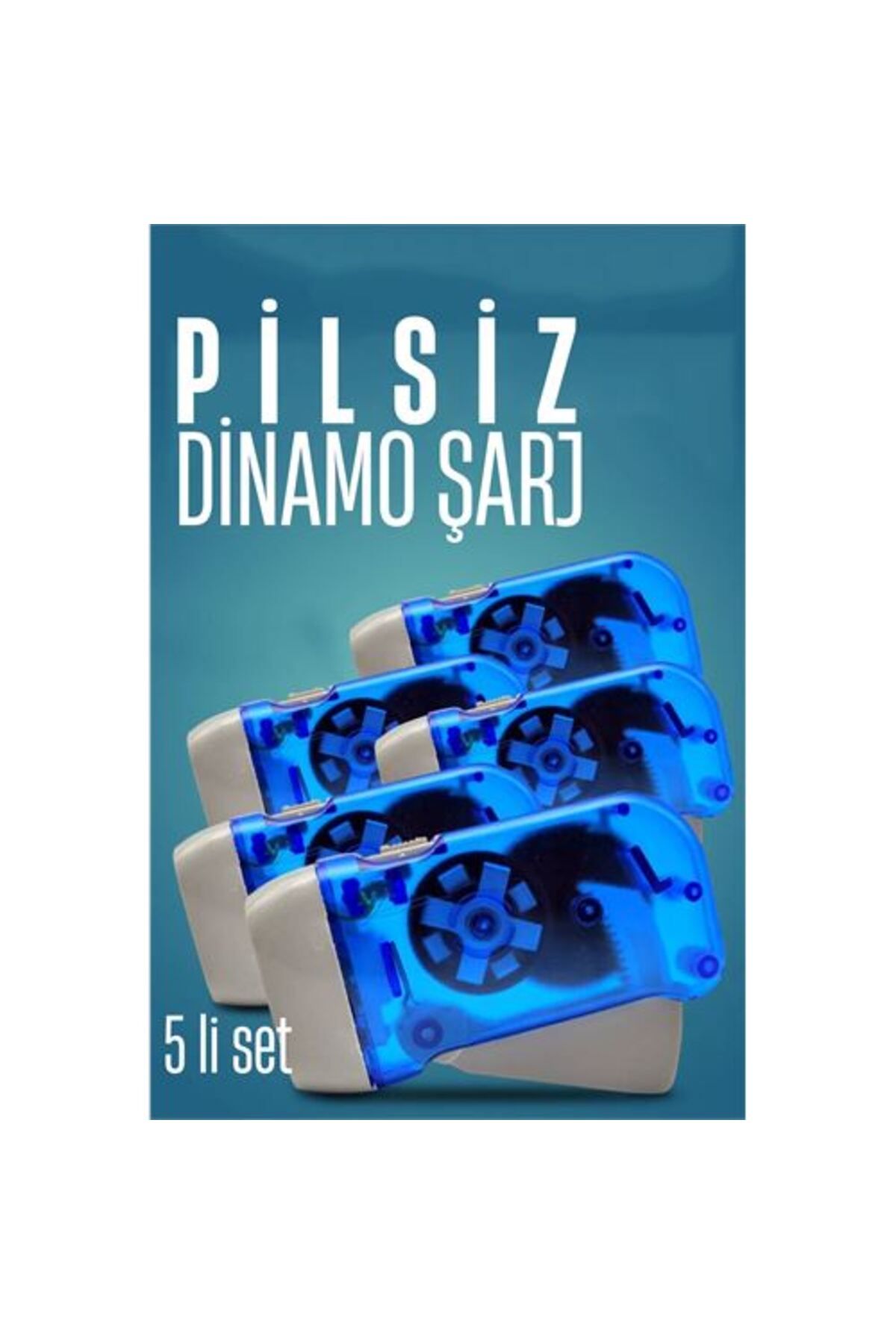 ModaCar 5 li Kendinden Dinamo Şarjlı Pilsiz Acil Durum El Feneri Manuel Şarjlı El Feneri