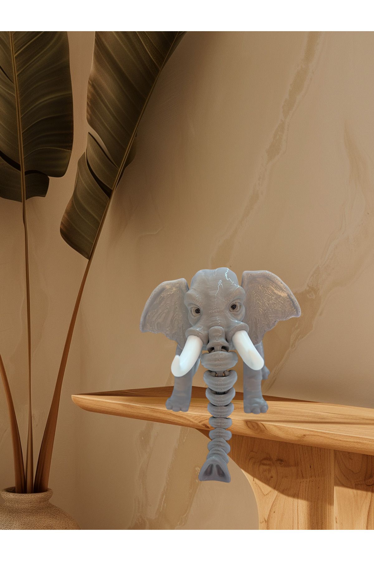 shop Eklemli Fil Figürü – 3D Baskı Dekoratif Masa Üstü Aksesuar
