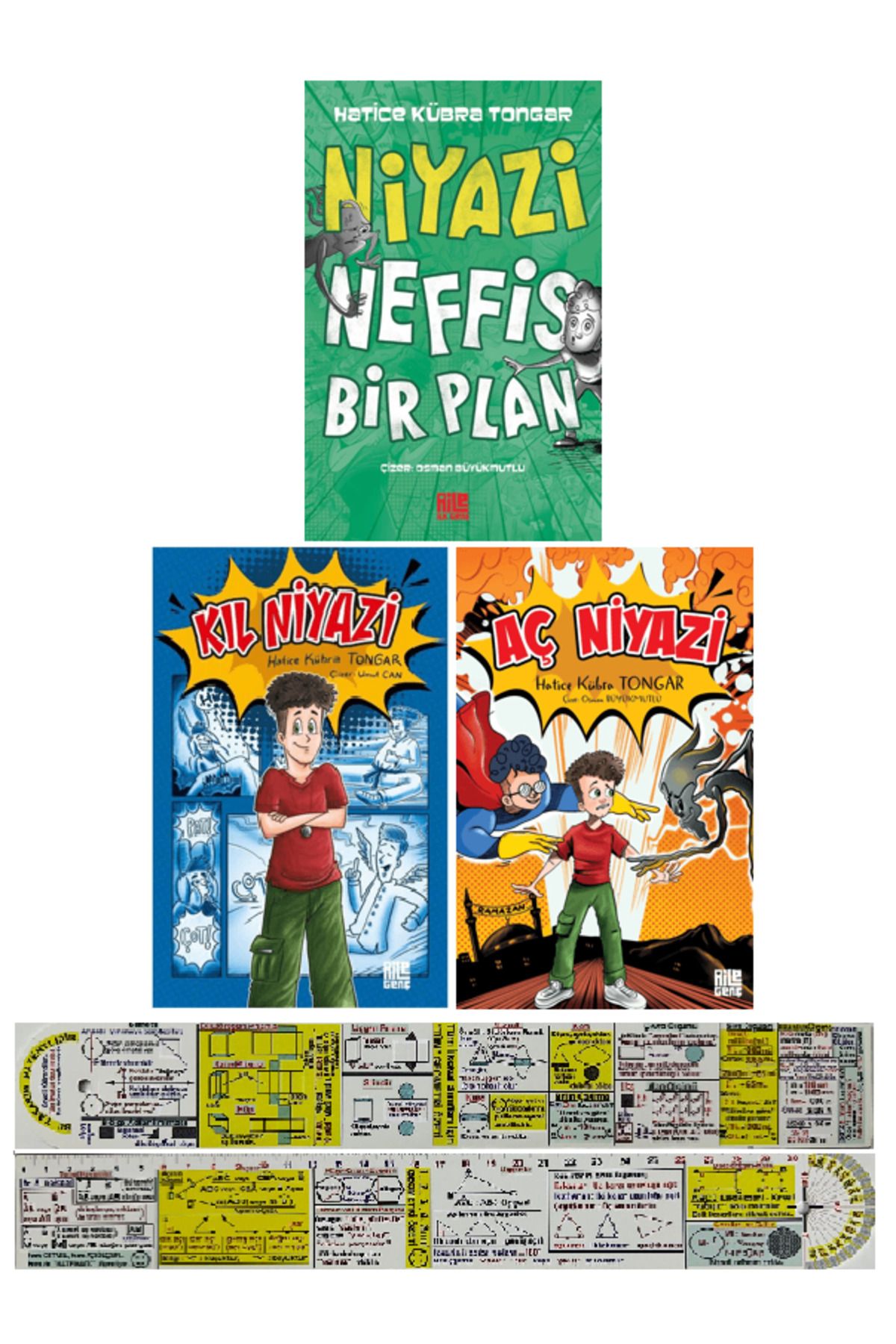 Alfa Yayınları Kıl Niyazi + Aç Niyazi + Neffis Bir Plan 3 Kitap Set + Mat. Öğreten Cetvel