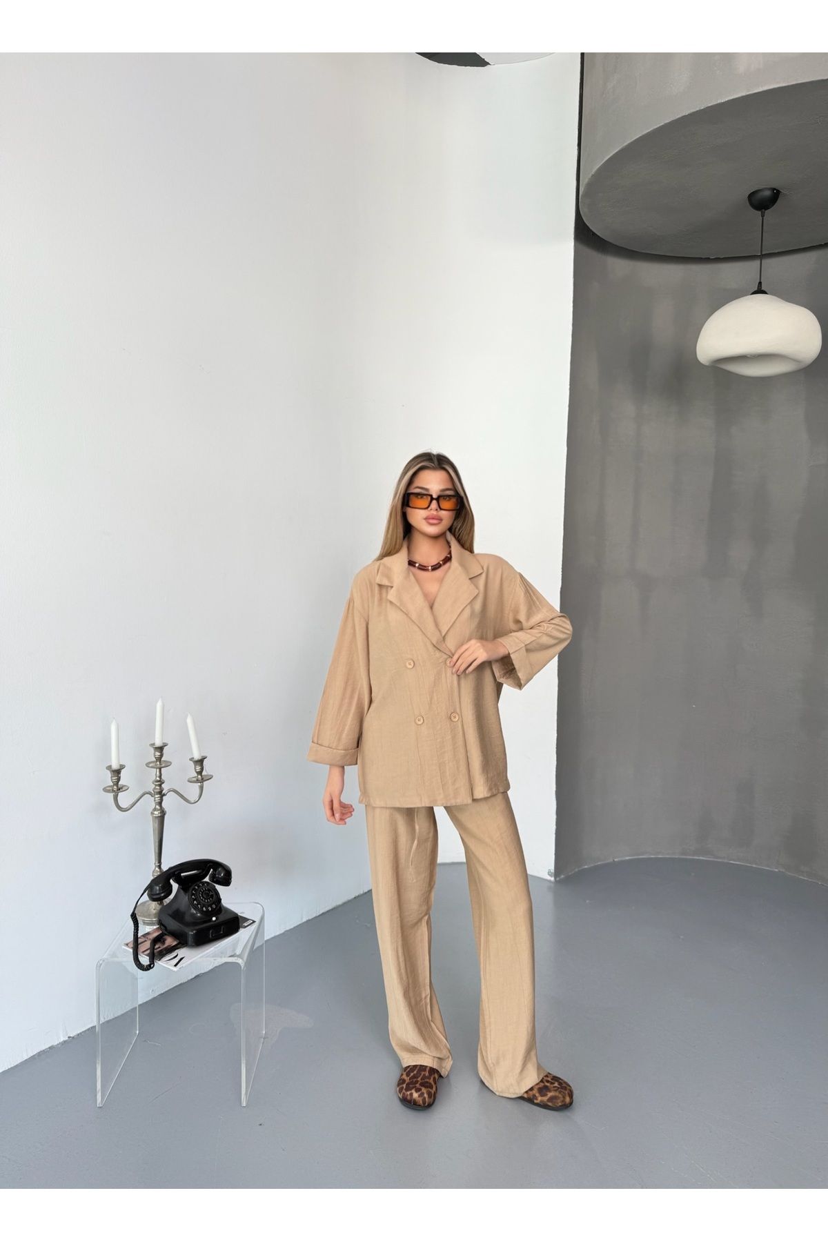 modabetce ÇİLEK KUMAŞ BLAZER CEKET PANTOLON TAKIM