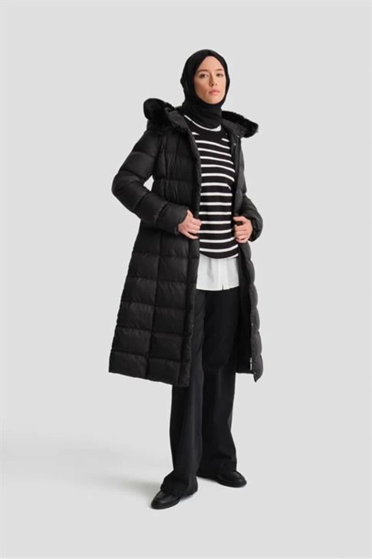 aradimtaradim Armine Kapitone Mont 24Kd6412 Siyah