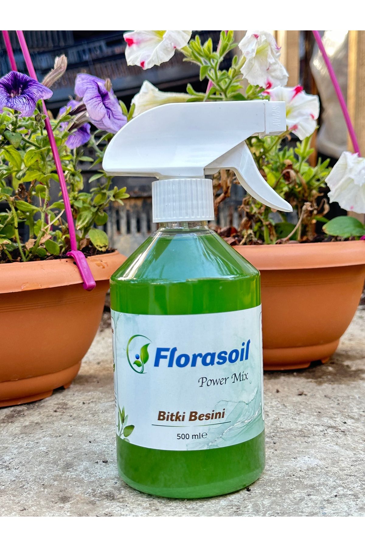 Florasoil Power Mix Yeşil Yapraklı bitkiler ve Tüm Süs Bitkileri İçin 500 ml Dal Tomurcuk ve Çiçek Gelişimi