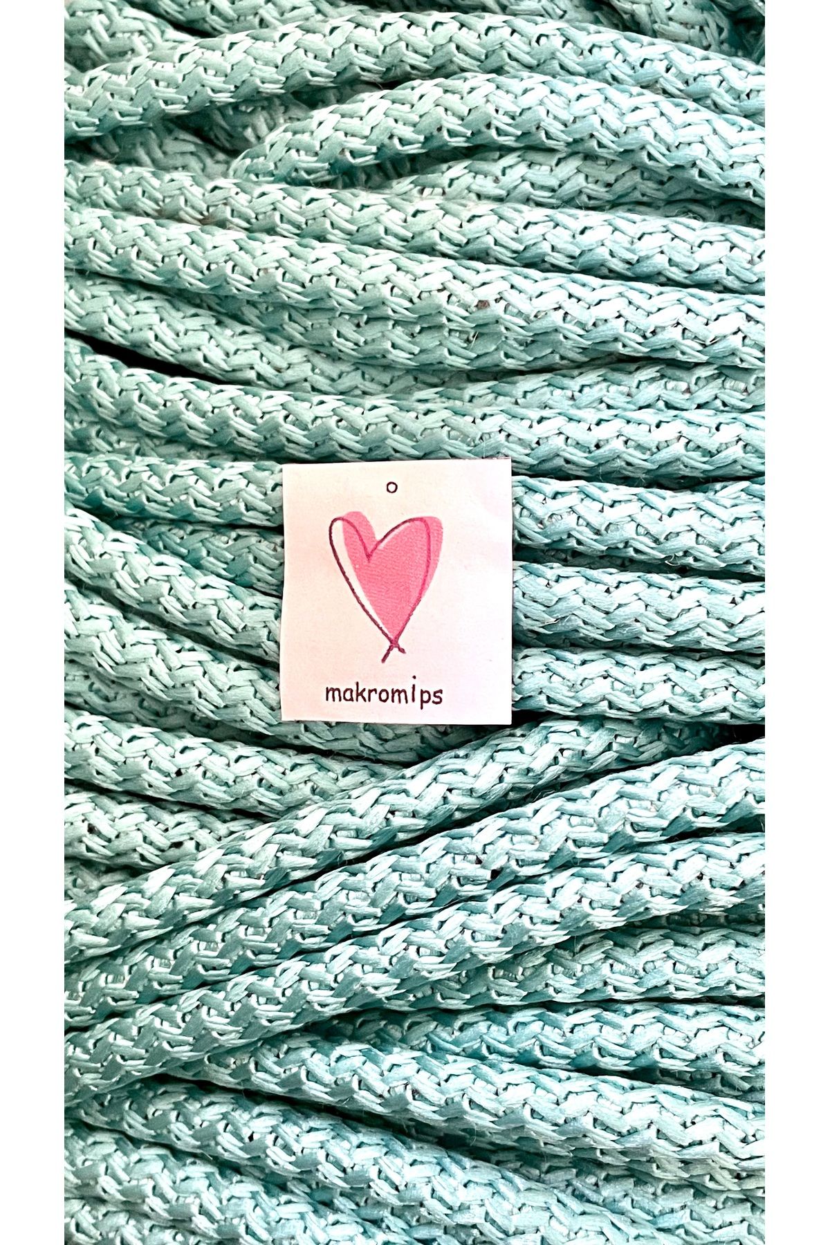 Makromİps-Macrome Rope (1 Kilo 6-7 mm) Tress Woven Polyester Inner Filled Cord Rope Supple Cart Bag Rope 1