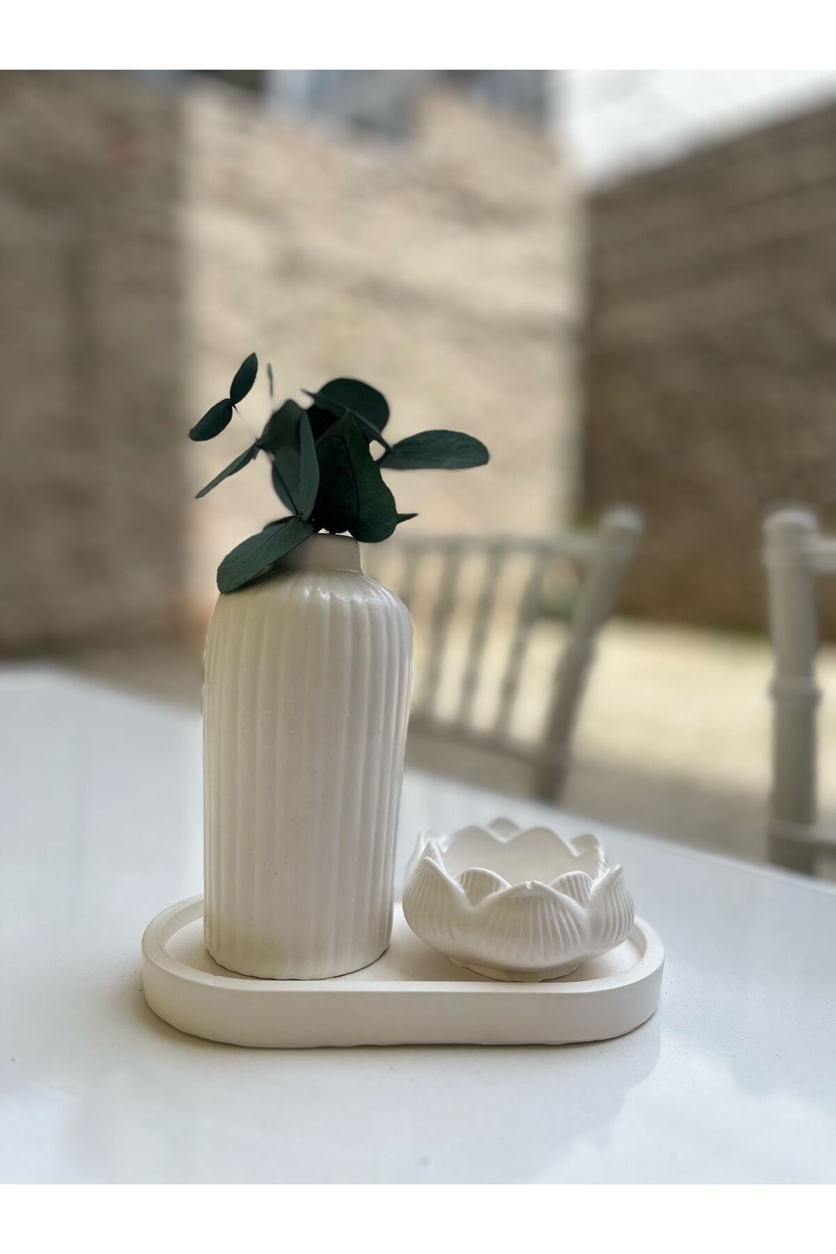 shop UTOPIA 3'lü dekoratif mumluk vazo set