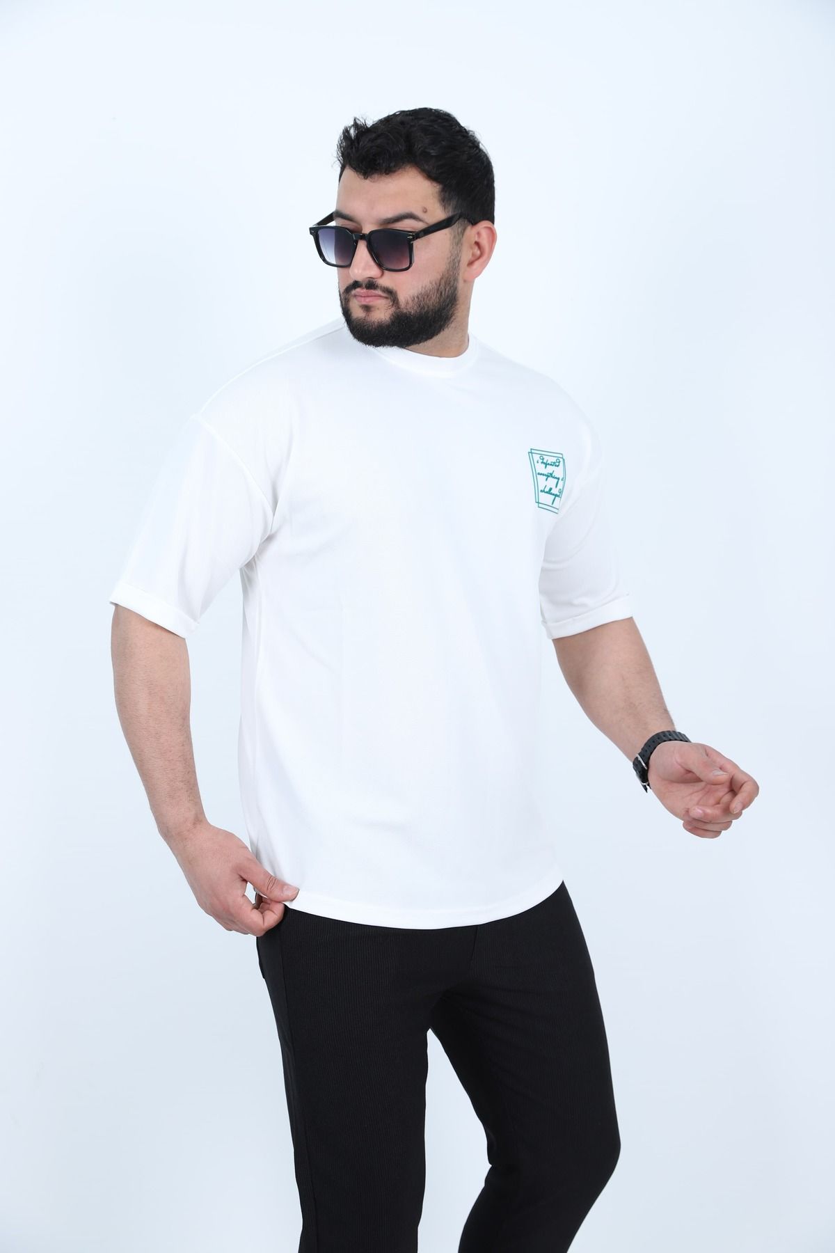 sports here Spor Giyim Bisiklet Yaka Oversize Yeni Sezon Tişört