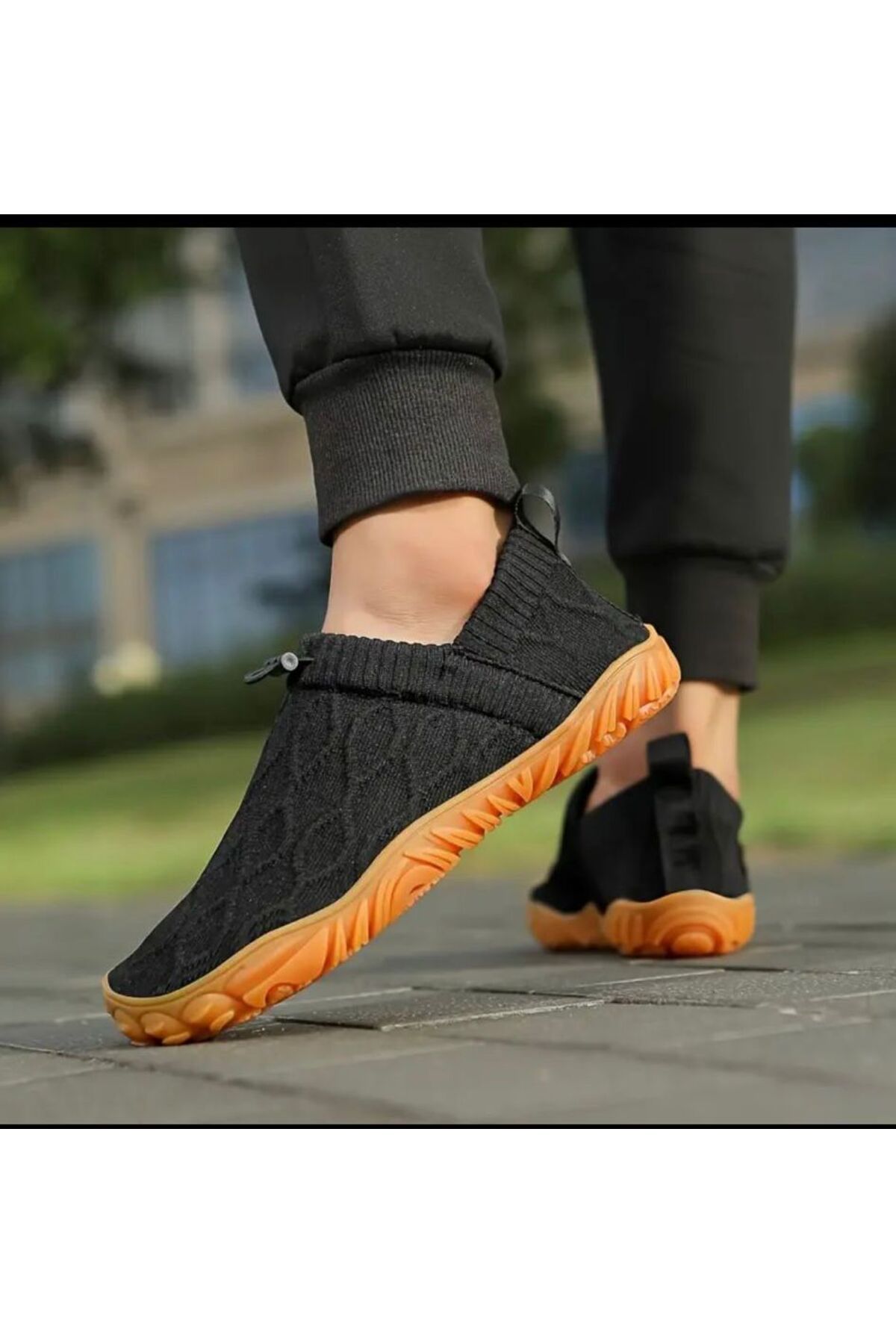Dark Oobend Recovery Slip On Kadın Erkek Ayakkabıları, Örme Yürüyüş Günlük Spor Ayakkabıları
