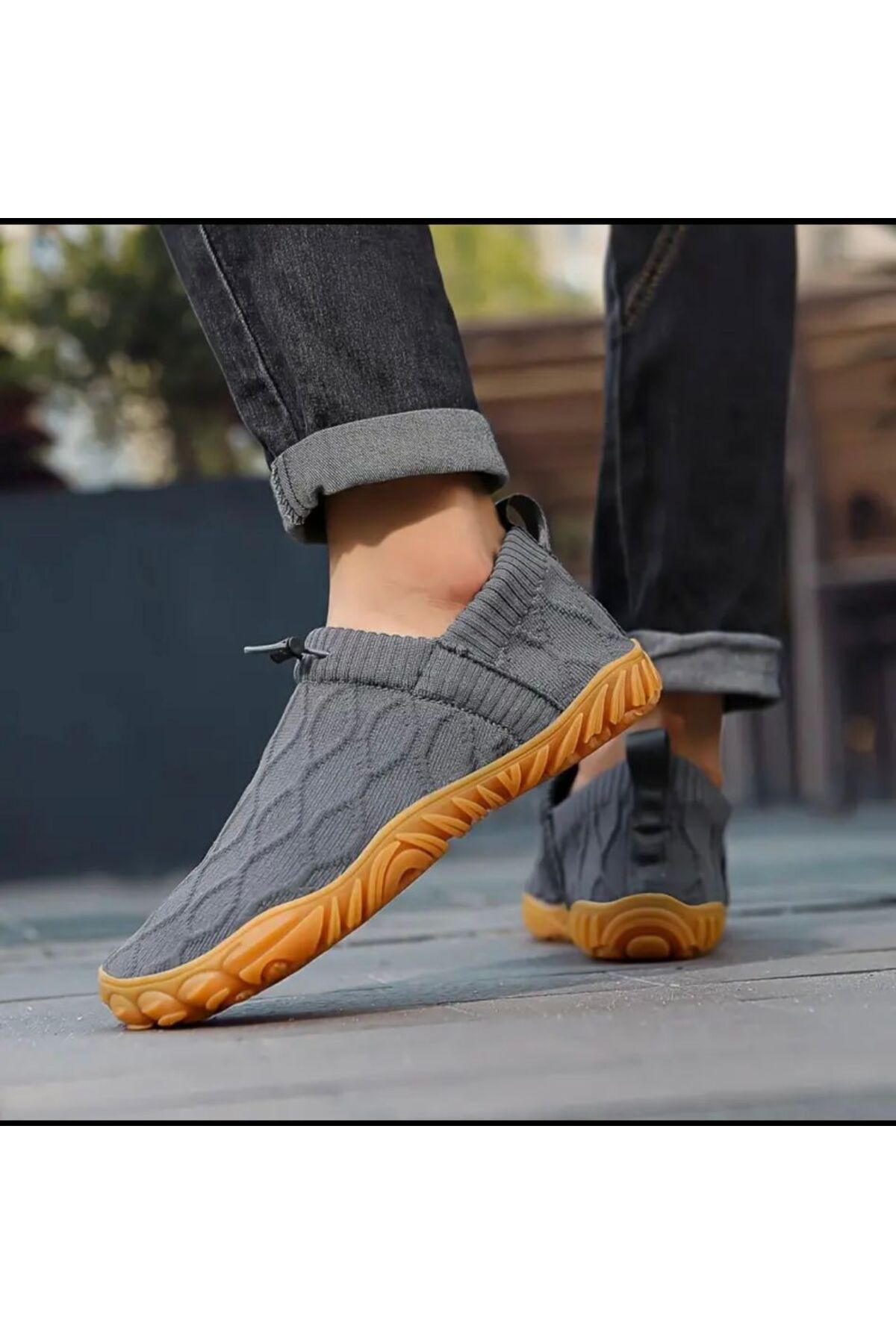 Dark Oobend Recovery Slip On Kadın Erkek Ayakkabıları, Örme Yürüyüş Günlük Spor Ayakkabıları
