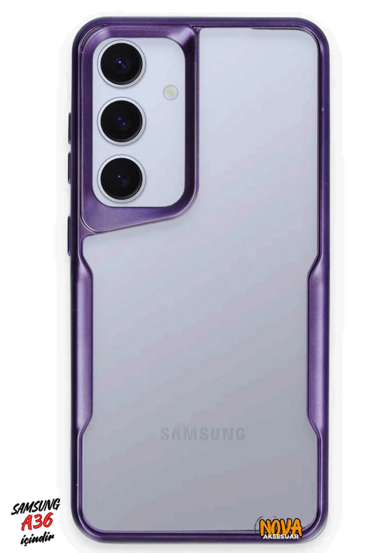 cepmoda SAMSUNG GALAXY A36 - Boyi Silikon Kapak/Kılıf - DERİN MOR