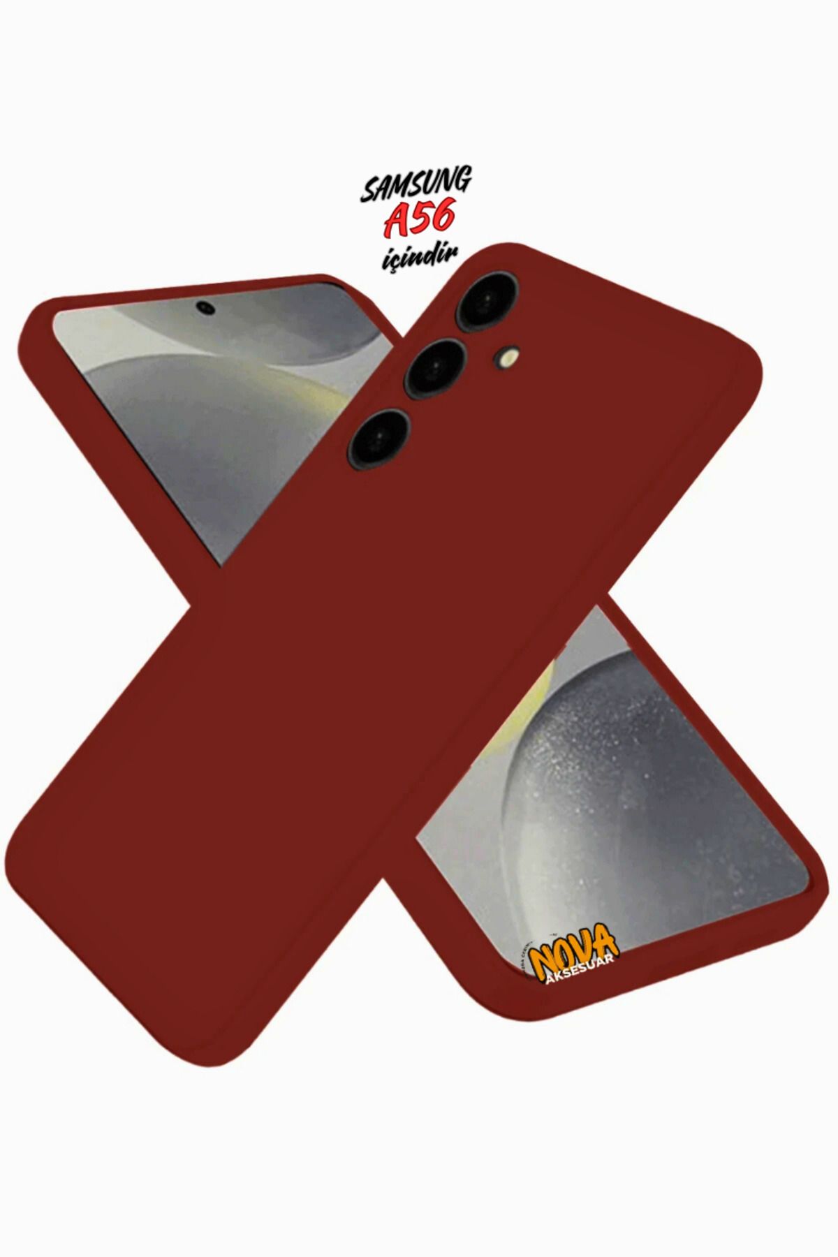 cepmoda SAMSUNG GALAXY A56 Kılıf | Yumuşak Ince Slim Soft Silikon Yerli Üretim Kapak - BORDO