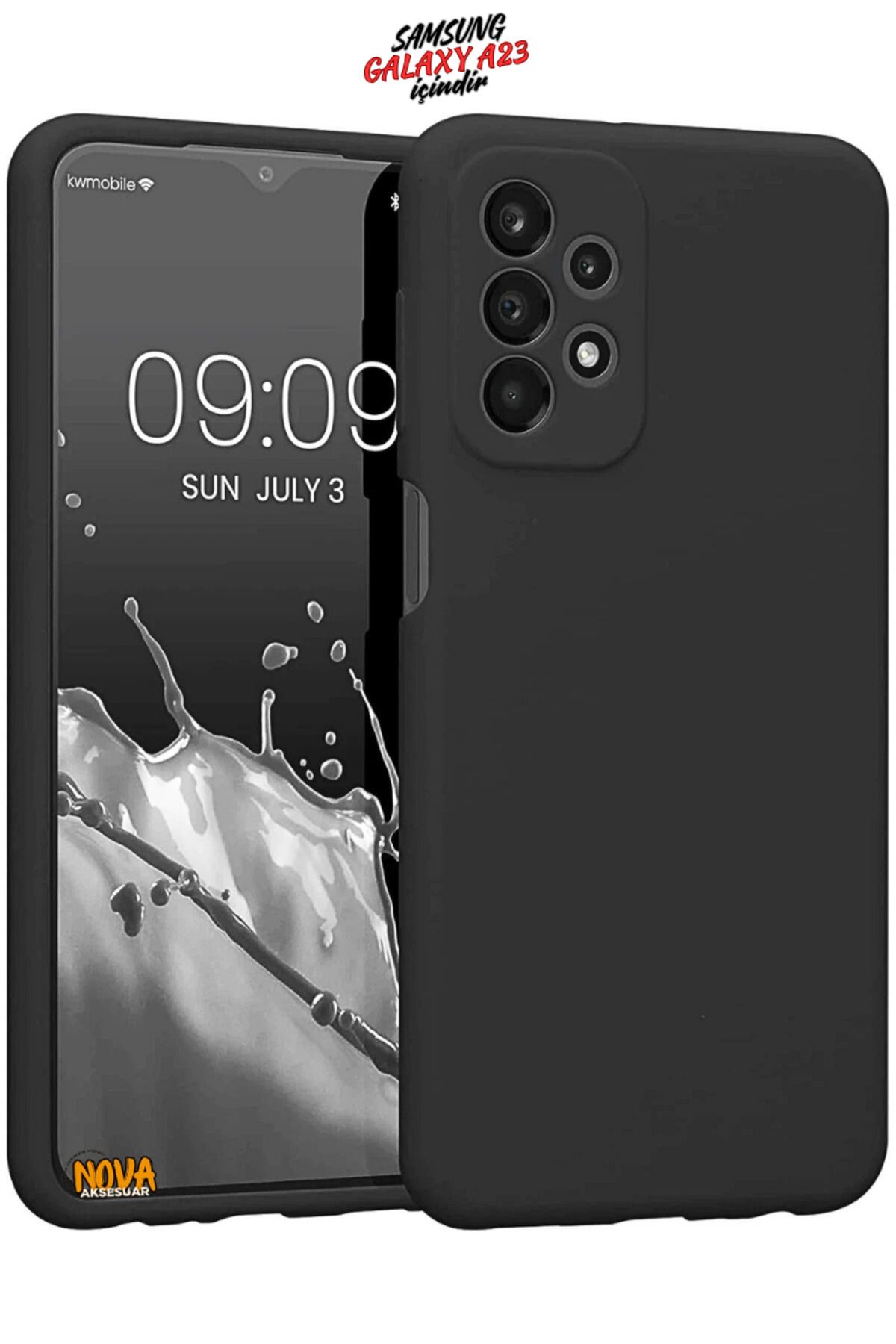 cepmoda SAMSUNG GALAXY A23 4G Kılıf | Yumuşak Ince Slim Soft Silikon Yerli Üretim Kapak - SİYAH