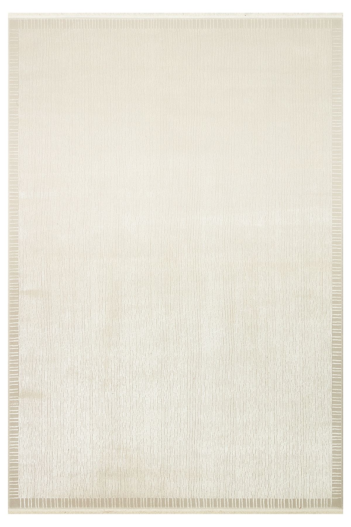 CARPETDOCIA Lucia Serisi Modern Parlak Salon Oturma Odası Yatak Odası Antre Halı BORDER IVORY