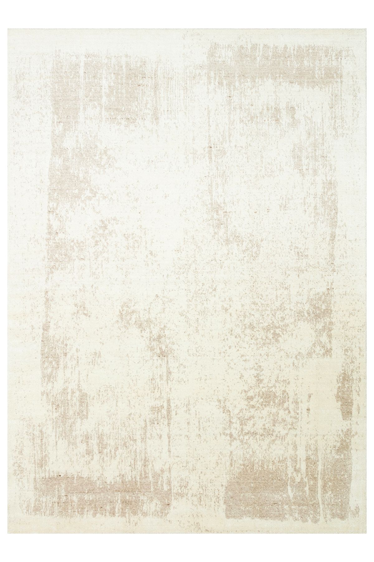 CARPETDOCIA Pallette Multi Serisi %100 Naturel Yün Viskon Pamuk El Dokuma Salon Oturma Odası Halı WHITE BEIGE