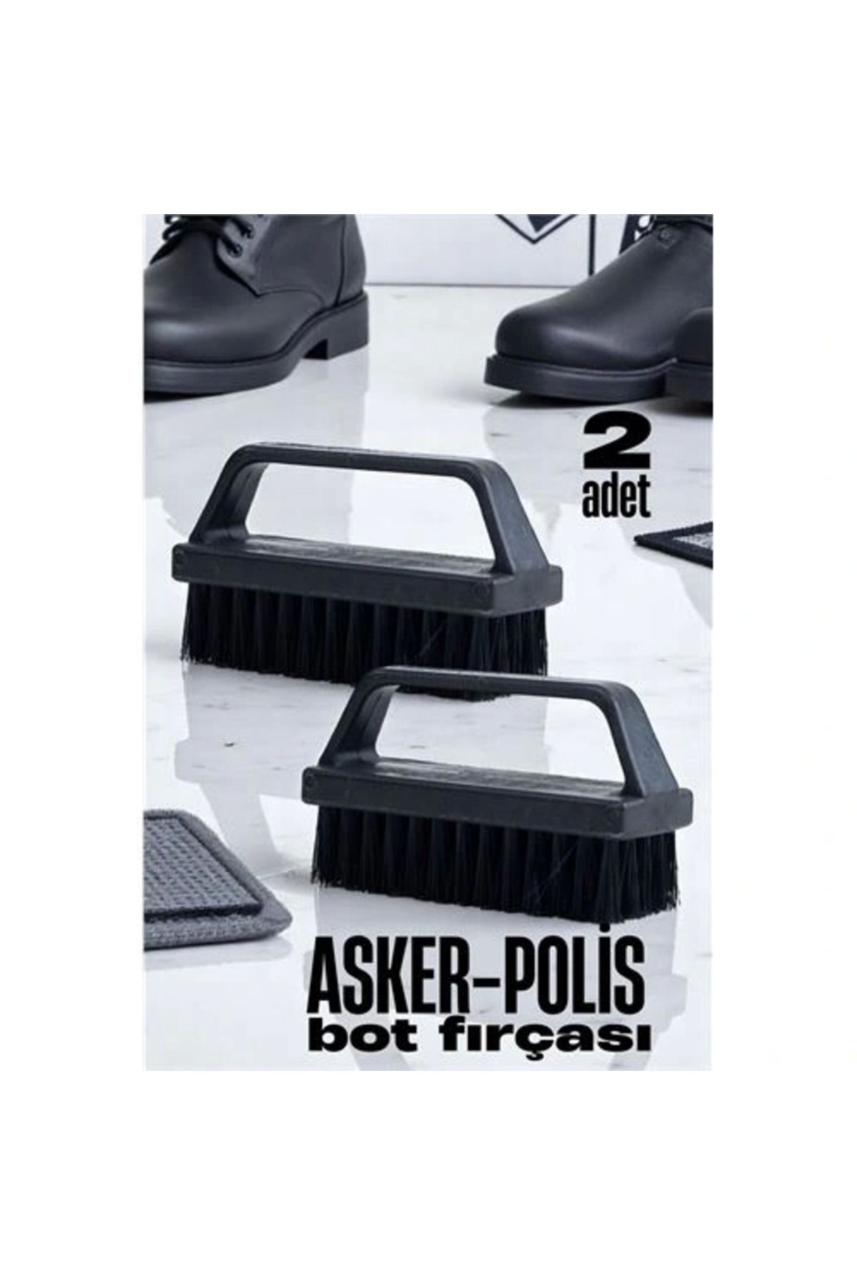 tammarket Sert Kıllı Asker-Polis Bot Fırçası - Leke Çıkarıcı Elbise Fırçası 2 ADET