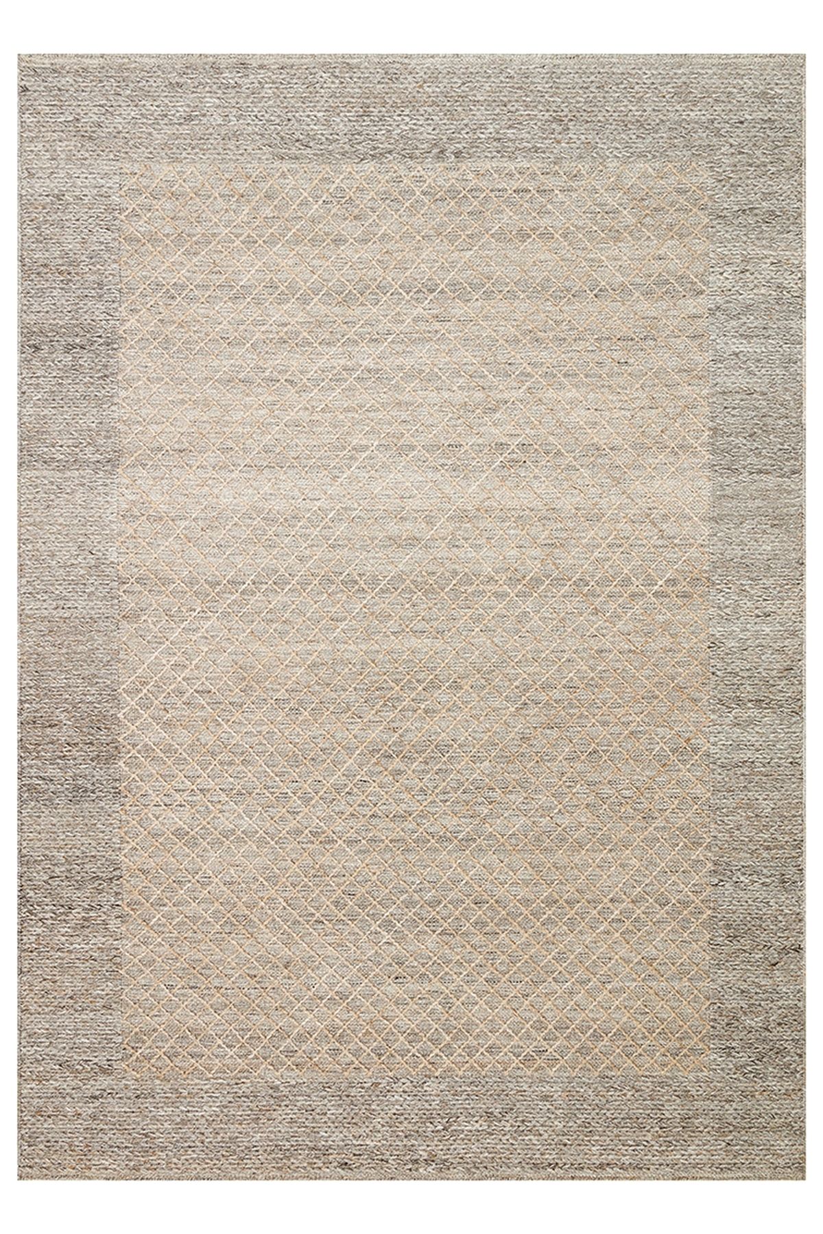 CARPETDOCIA Herringbone Serisi El Dokuma Modern Etnik Salon Oturma Odası Yatak Odası Halı BEIGE