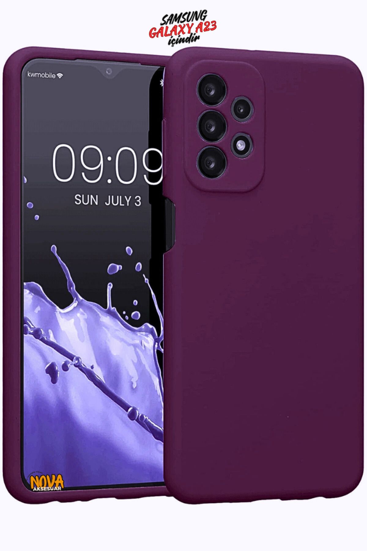 cepmoda SAMSUNG GALAXY A23 4G Kılıf | Yumuşak Ince Slim Soft Silikon Yerli Üretim Kapak - MOR