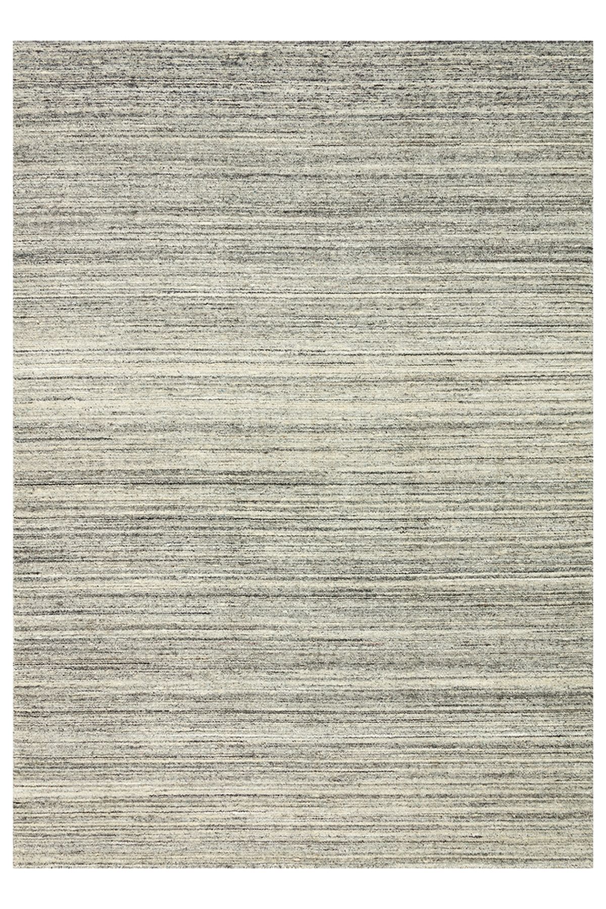 CARPETDOCIA Helsinki Serisi %100 Naturel Yün ve Viskon El Dokuma Modern İskandinav Salon Oturma Odası Halı GREY