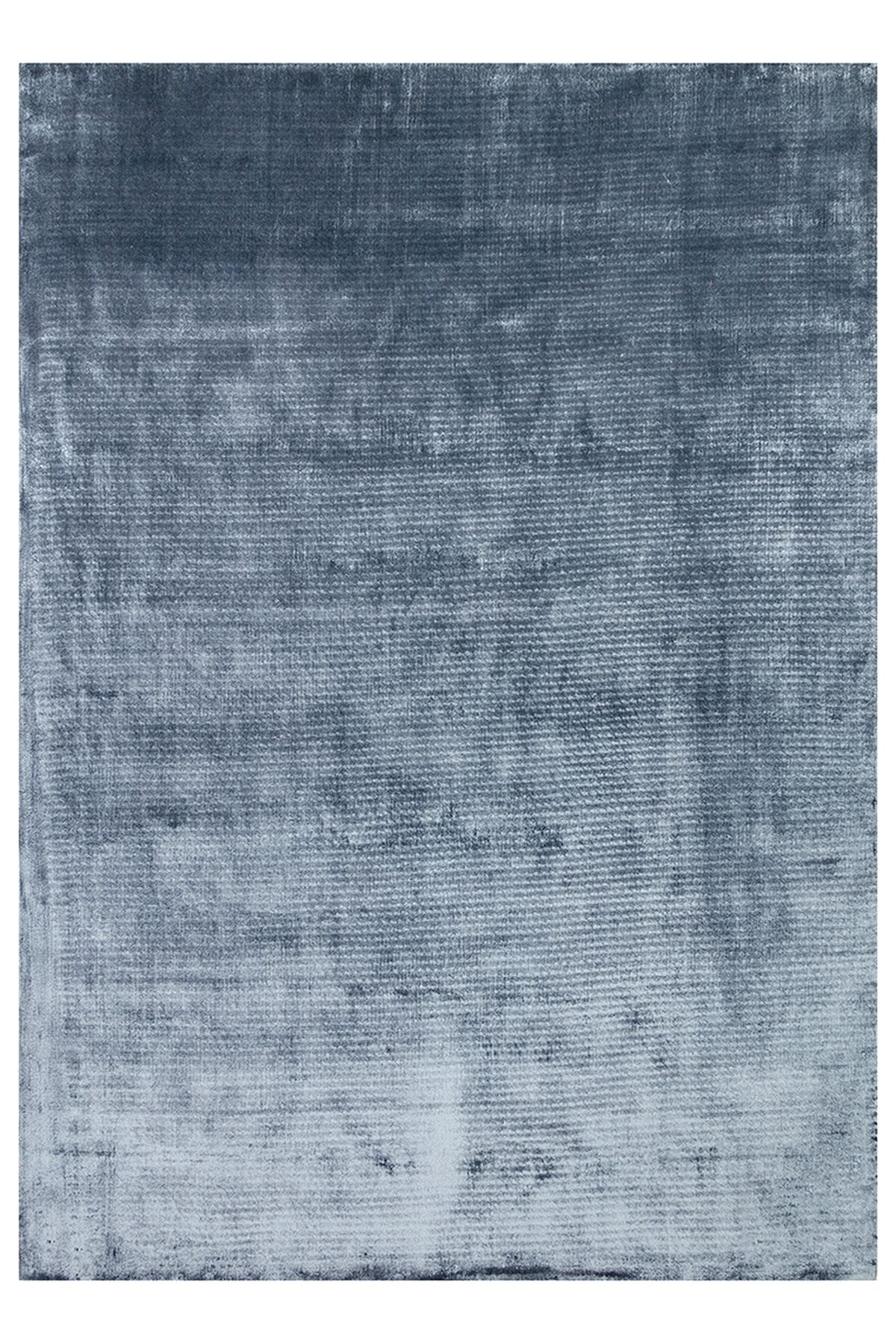 CARPETDOCIA Victoria Serisi %100 Naturel Viskon El Dokuma Sade Modern Salon Oturma Odası Yatak Odası Halı BLUE