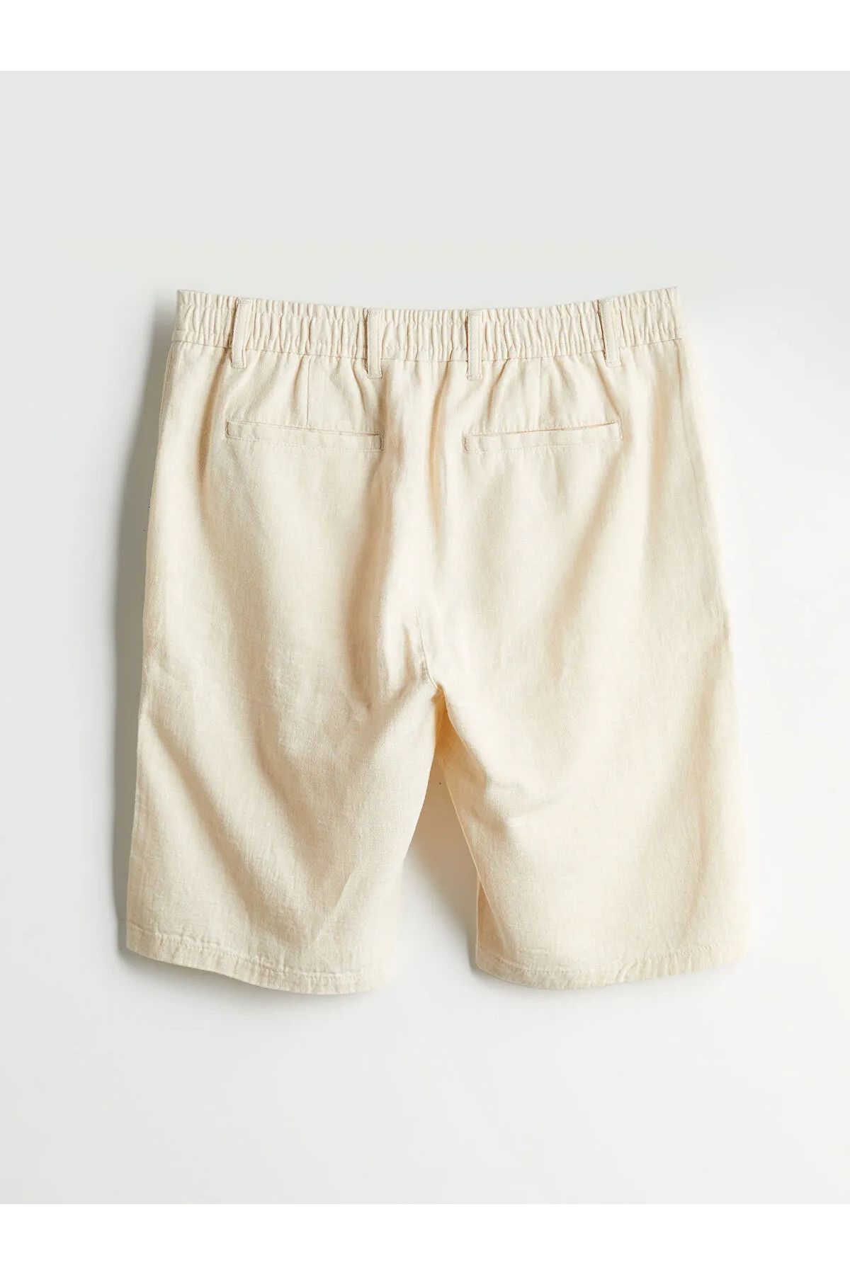 LC Waikiki-Ανδρικό σορτς Standard Mold Linen Blend 4