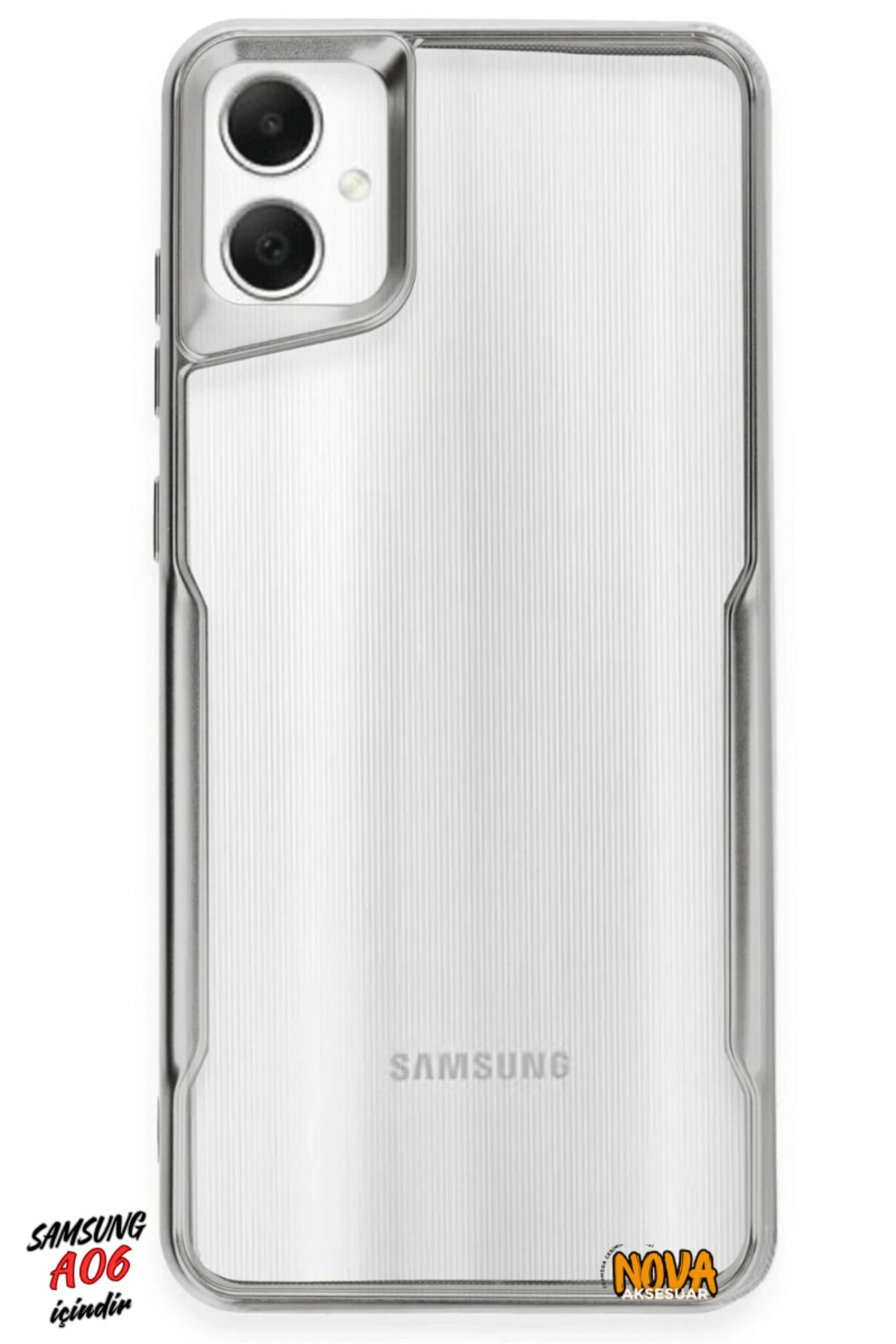 cepmoda SAMSUNG GALAXY A06 - Boyi Silikon Kapak/Kılıf - GÜMÜŞ
