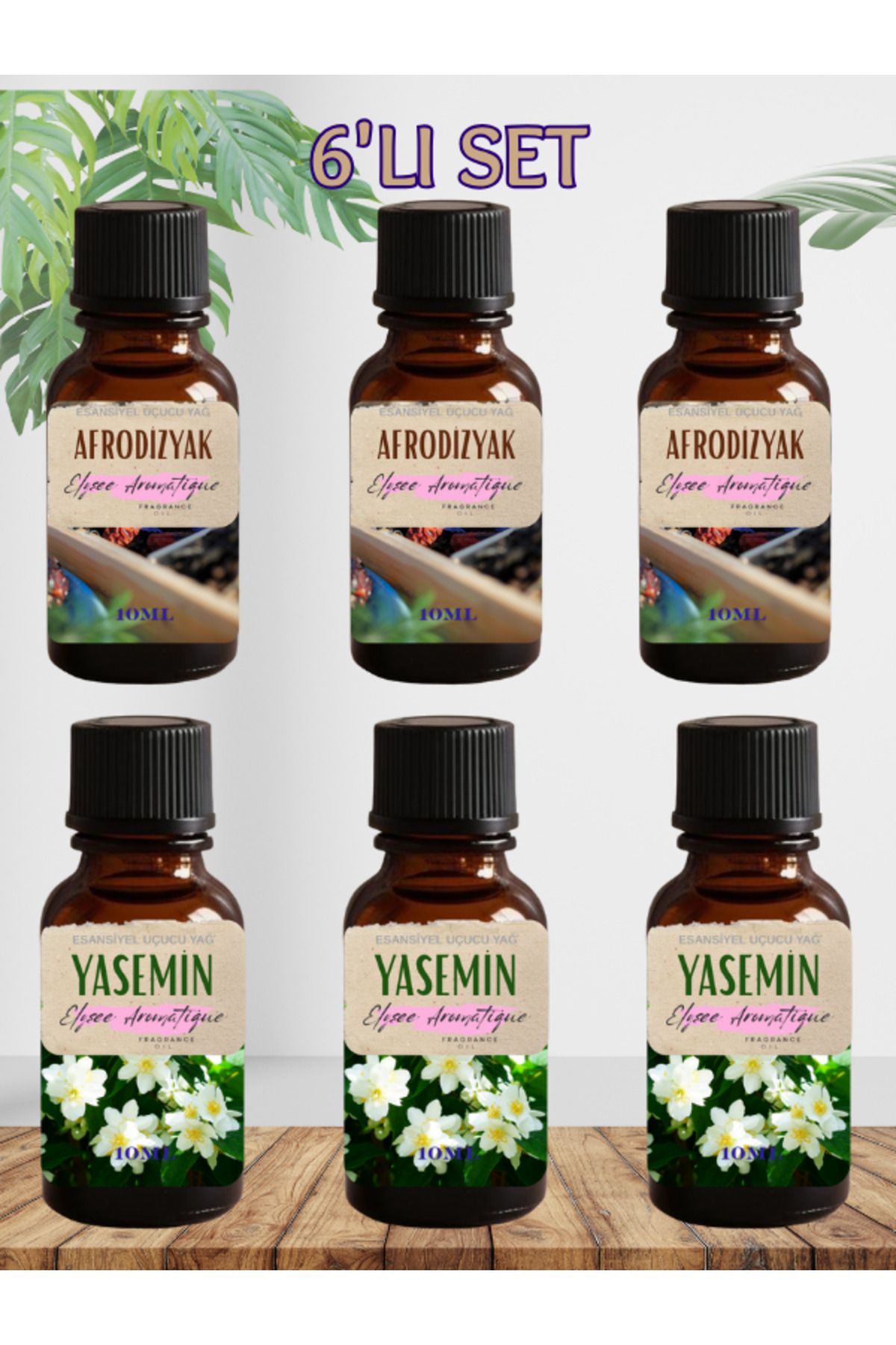 Elysee Aromatique 6'lı Set Esansiyel Uçucu Koku Yağı Difüzör Esansı Buhurdanlık Yağı Aromaterapi Yağı