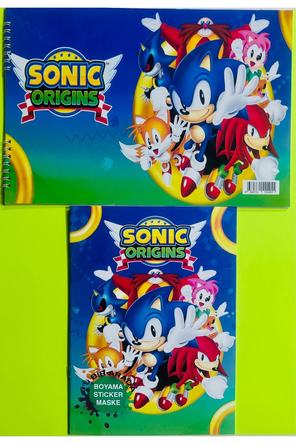 Deniz Oyuncak SONIC ORIGINS 25*35 RESİM DEFTERİ-BOYAMA KİTABI STICKER HEDİYELİ