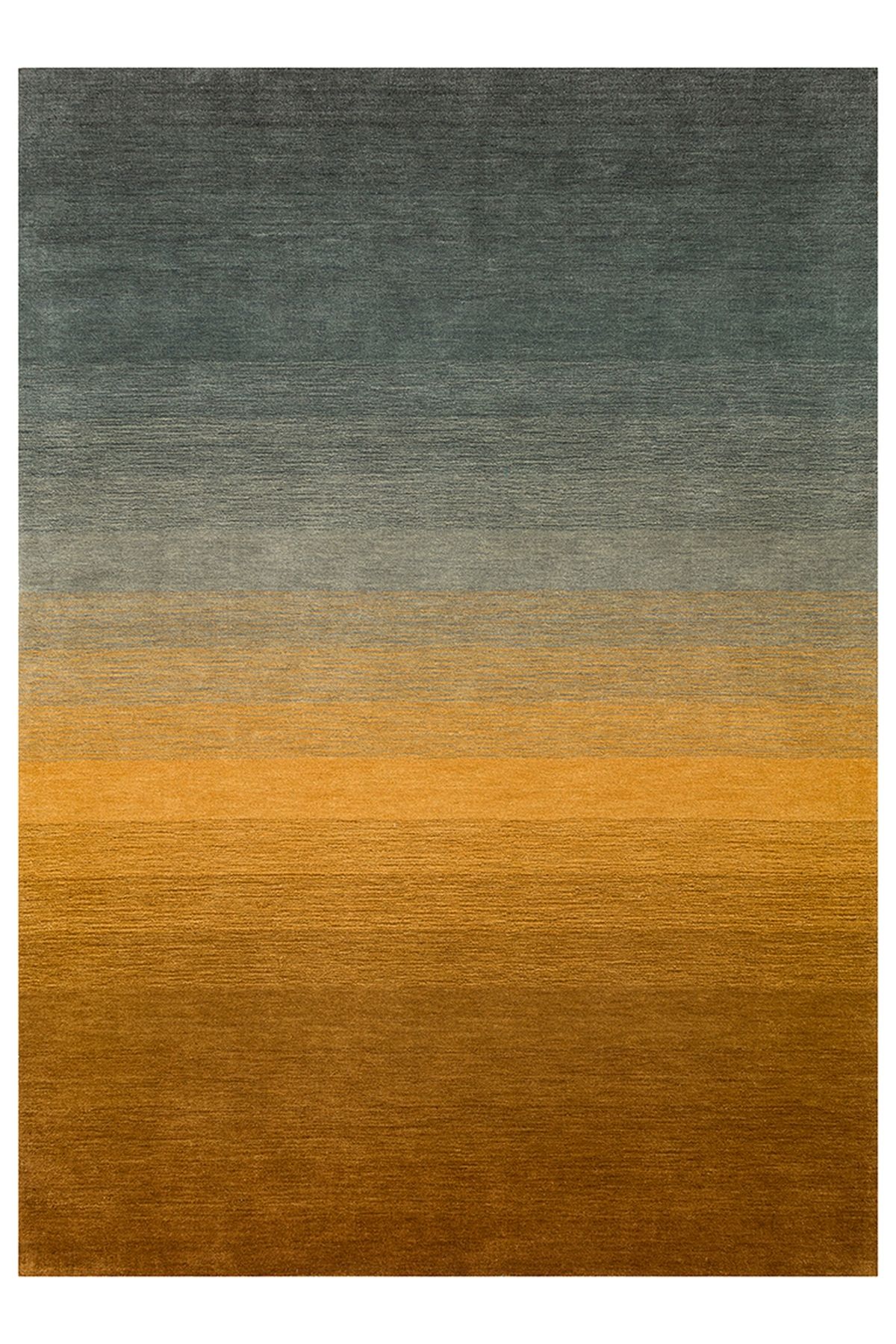CARPETDOCIA Donatella Serisi %100 Yeni Zelanda Yünü El Dokuma Gradyan Salon Oturma Odası Halı GOLD GREY