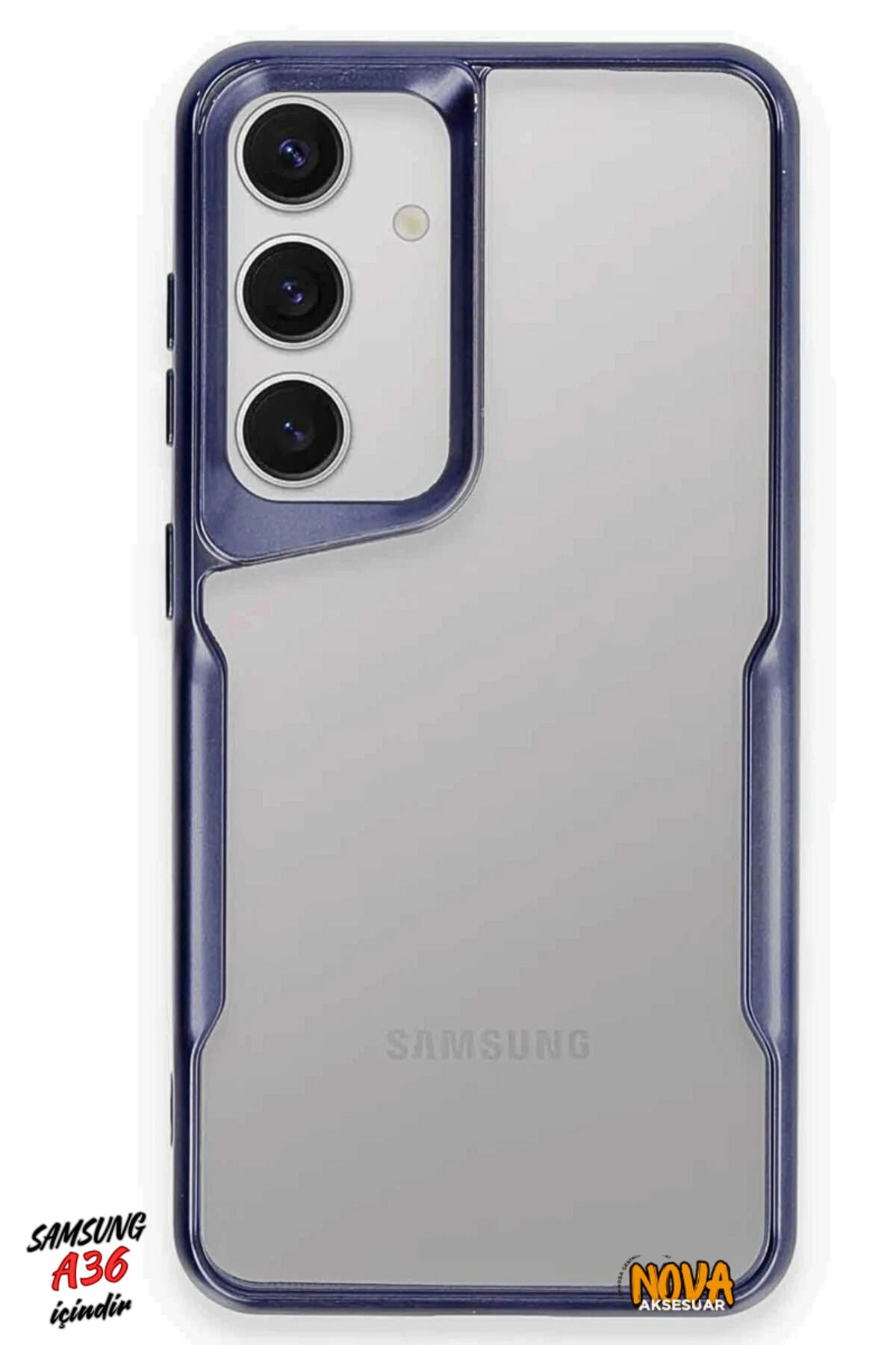 cepmoda SAMSUNG GALAXY A36 - Boyi Silikon Kapak/Kılıf - LACİVERT