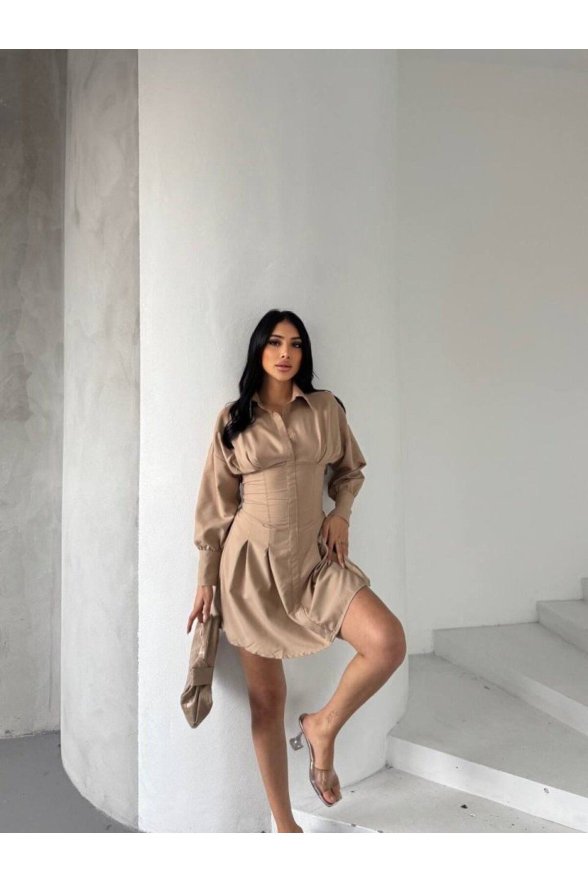 velmorafashion Düğüm Detaylı Elbise