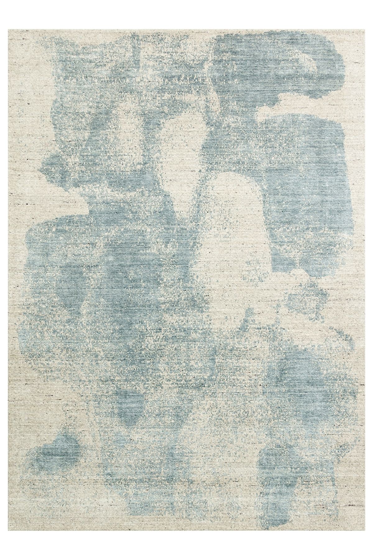 CARPETDOCIA Pallette Multi Serisi %100 Naturel Yün Viskon Pamuk El Dokuma Salon Oturma Odası Halı BEIGE BLUE