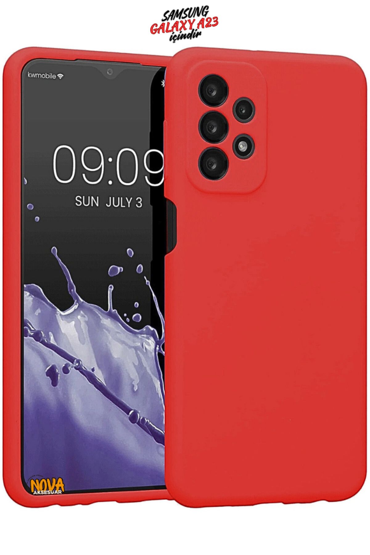 cepmoda SAMSUNG GALAXY A23 4G Kılıf | Yumuşak Ince Slim Soft Silikon Yerli Üretim Kapak - KIRMIZI