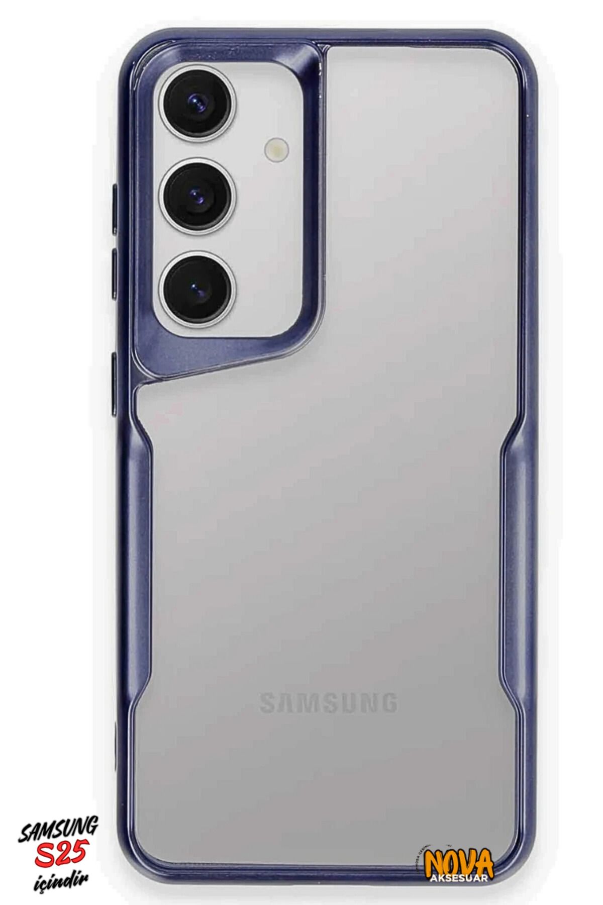 cepmoda SAMSUNG GALAXY S25 - Boyi Silikon Kapak/Kılıf - LACİVERT