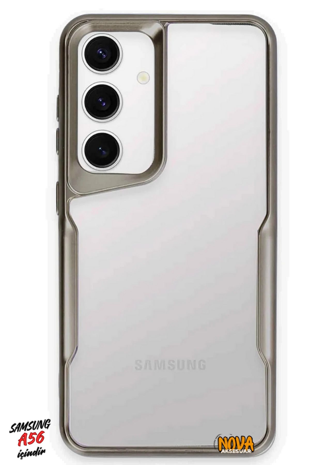 cepmoda SAMSUNG GALAXY A56 - Boyi Silikon Kapak/Kılıf - TİTAN GRİ